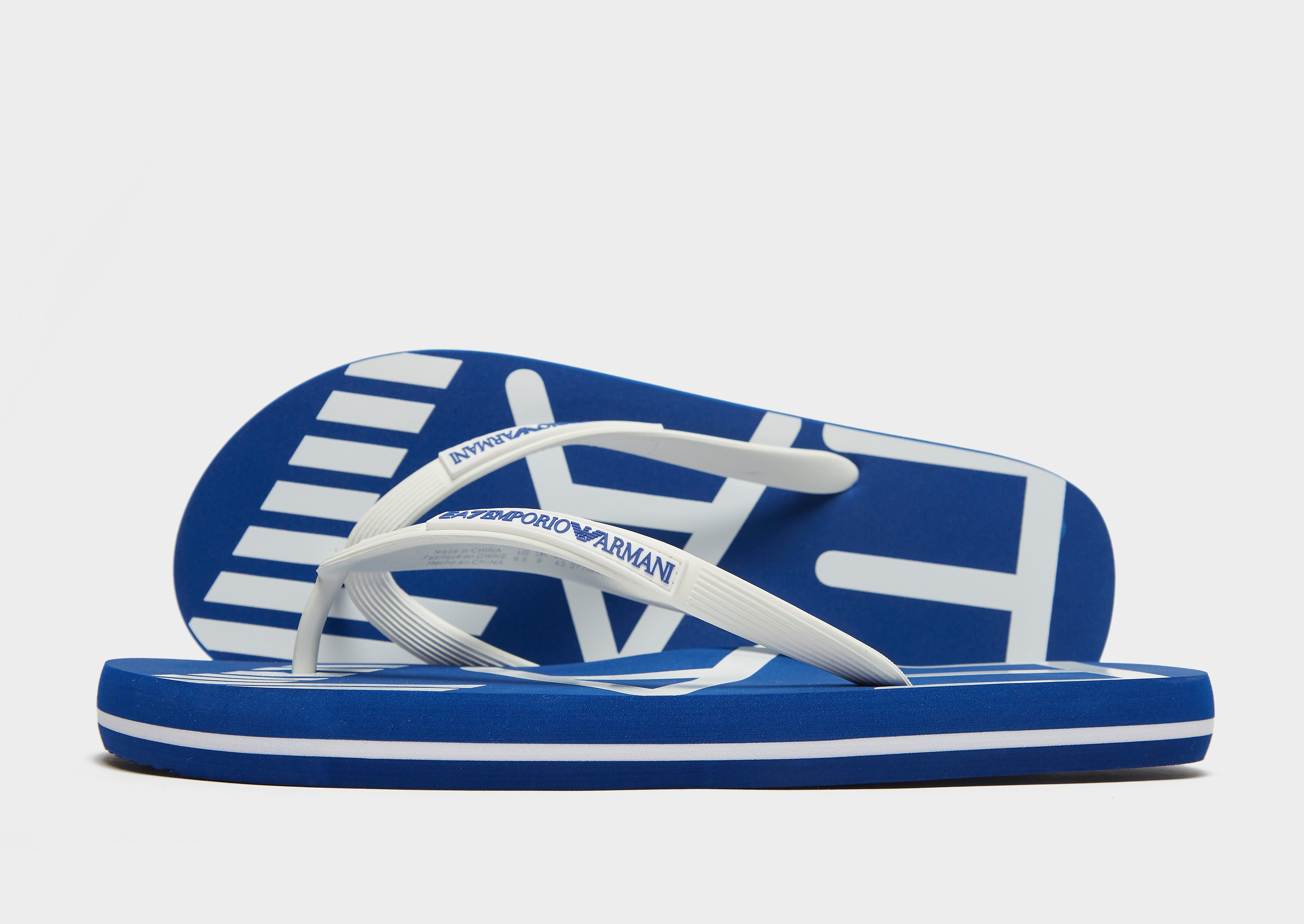 Emporio Armani EA7 Flip Flops - Blue - Mens, Blue
