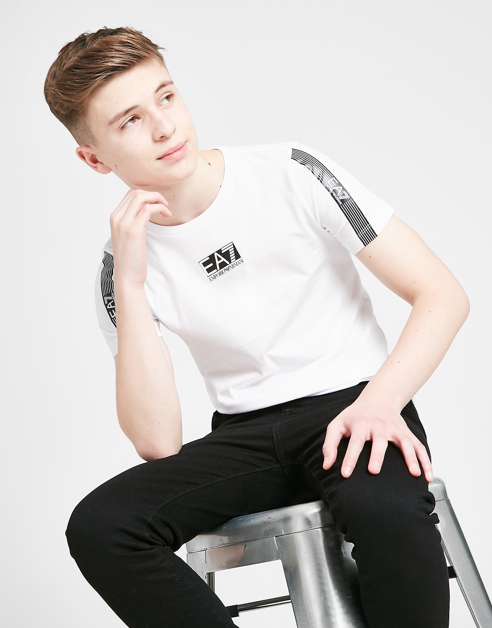 

Emporio Armani EA7 Tape T-Shirt Junior - White - Kids, White