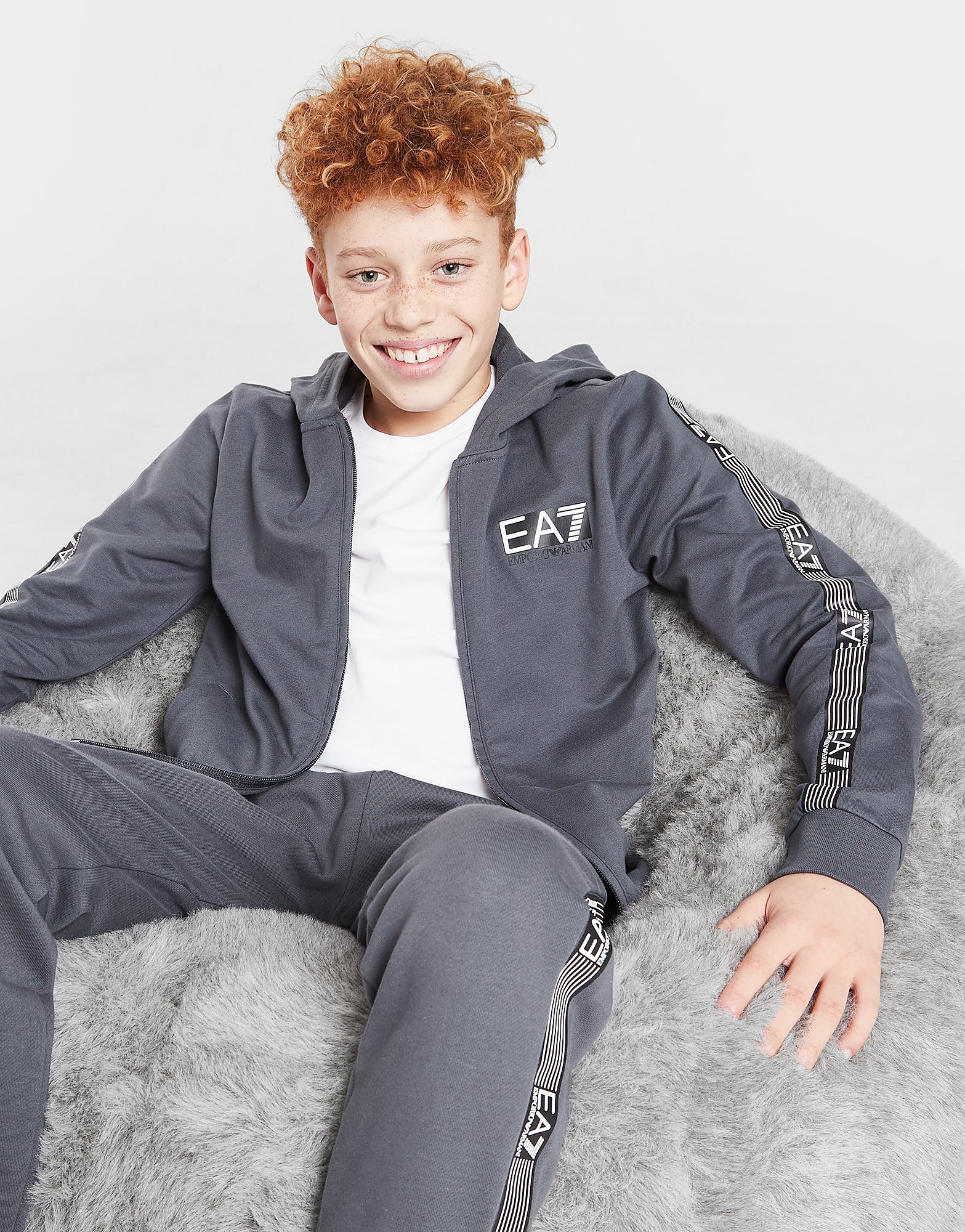 

Emporio Armani EA7 Tape Full Zip Hoodie Junior - Grey - Kids, Grey