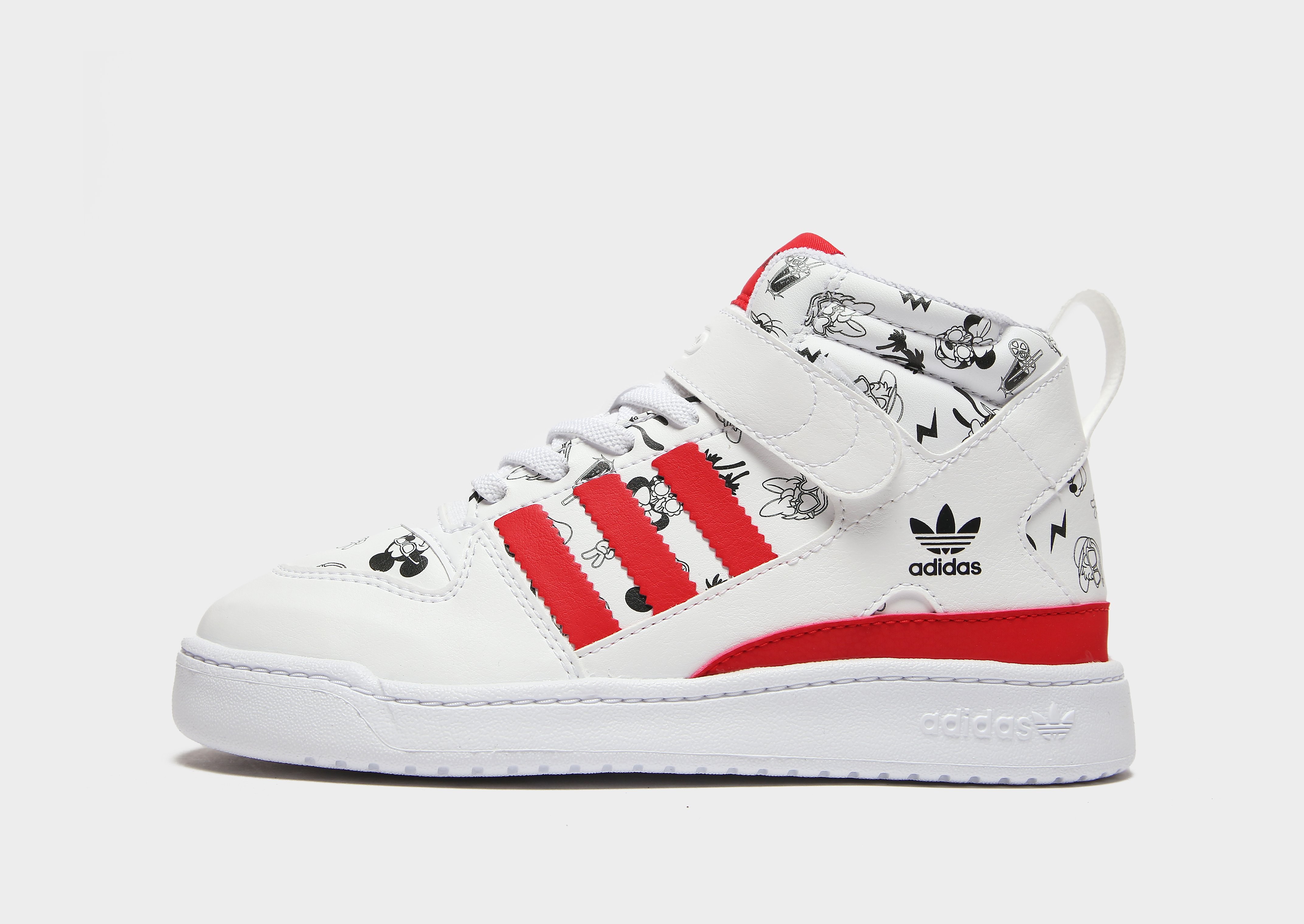 

adidas Originals Disney Forum Mid Children - Cloud White / Vivid Red / Cloud White - Kids, Cloud White / Vivid Red / Cloud White