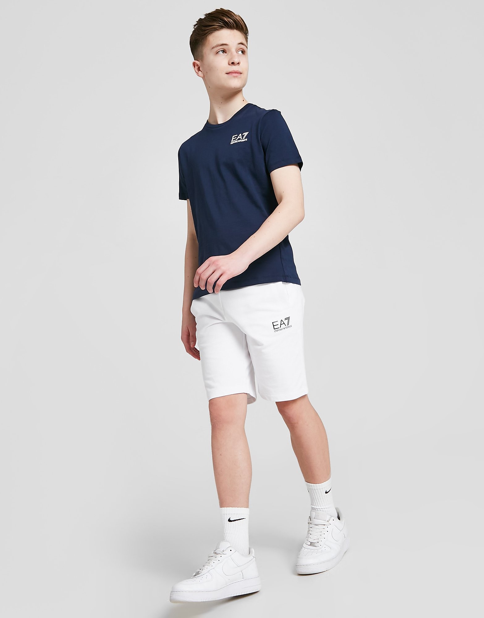 

Emporio Armani EA7 Core French Terry Shorts Junior - White - Kids, White