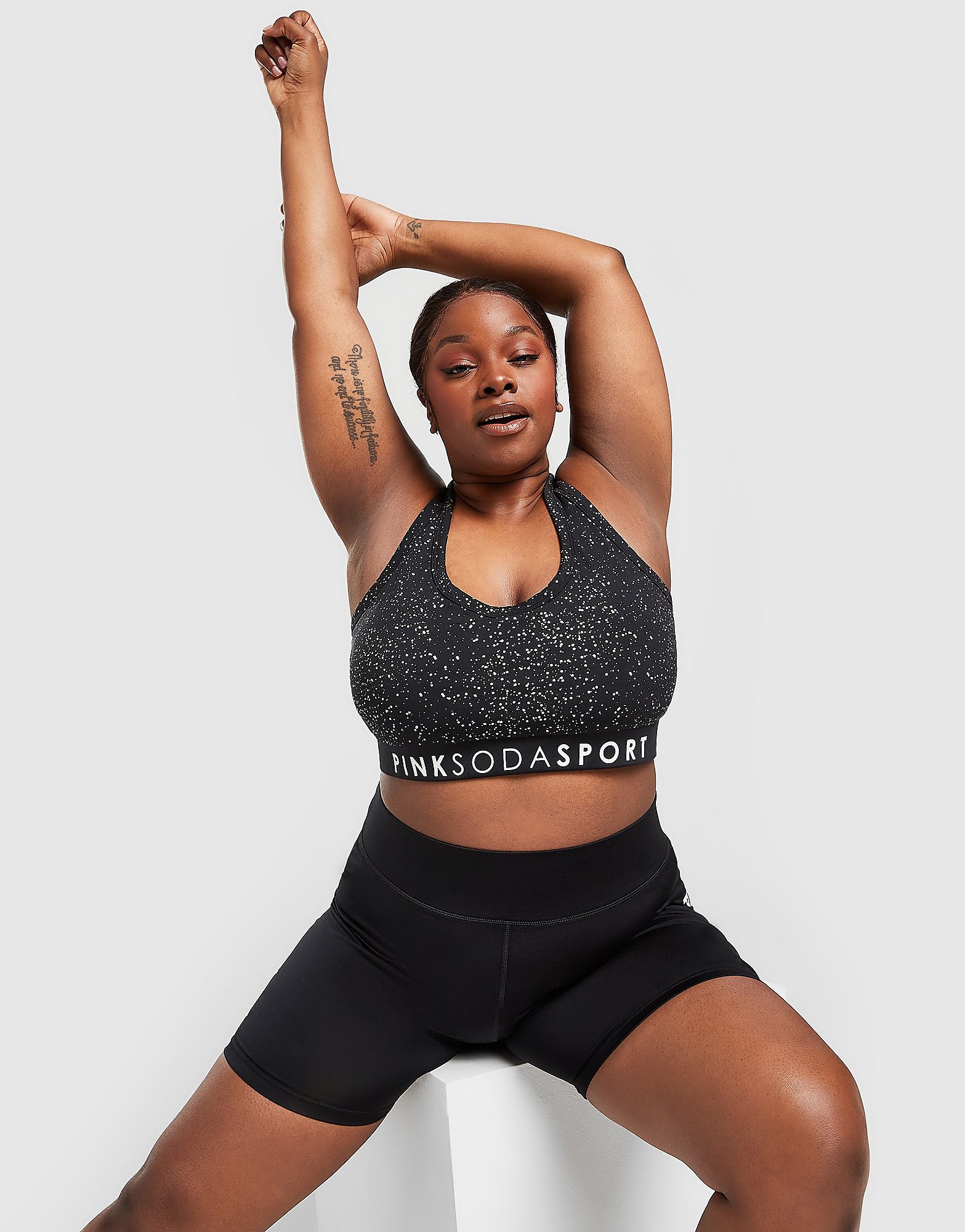 

Pink Soda Sport Sparkle Plus Size Sports Bra - Black - Womens, Black