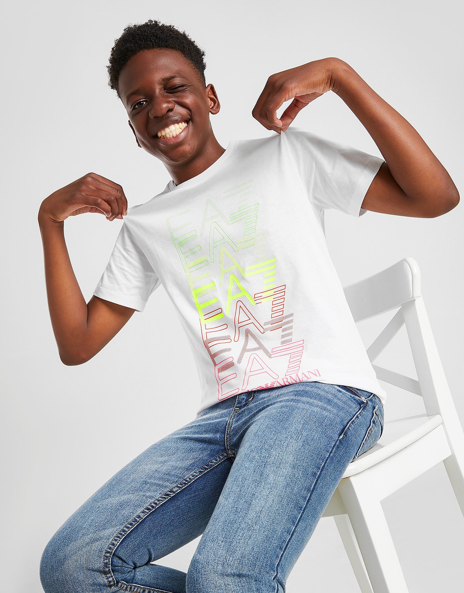 

Emporio Armani EA7 Fluorescent T-Shirt Junior - White - Kids, White