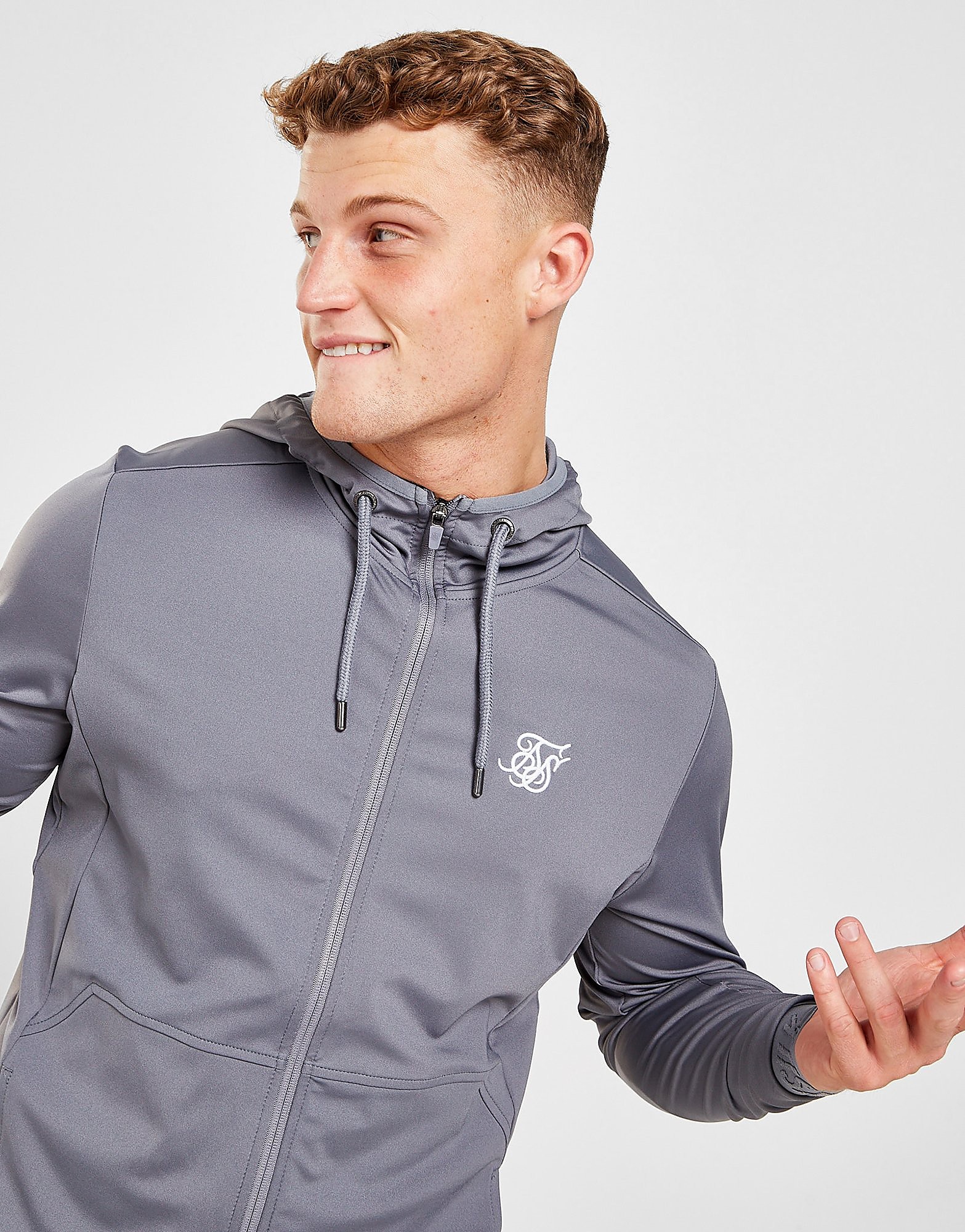 

SikSilk Agility Full Zip Hoodie - Grey - Mens, Grey