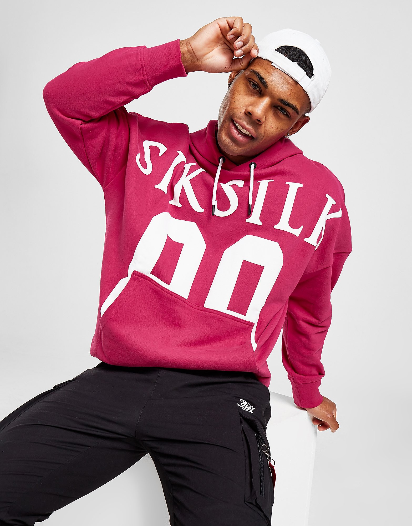

SikSilk Overhead Hoodie - Pink - Mens, Pink