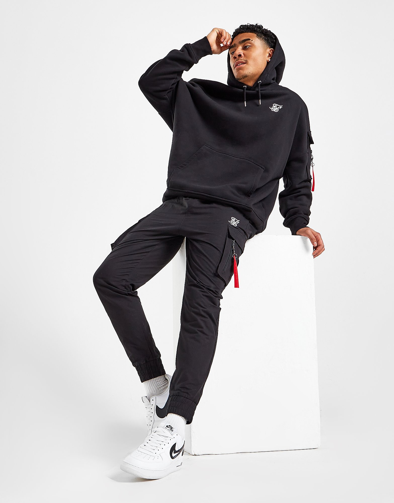 

SikSilk Flight Cargo Pants - Black - Mens, Black
