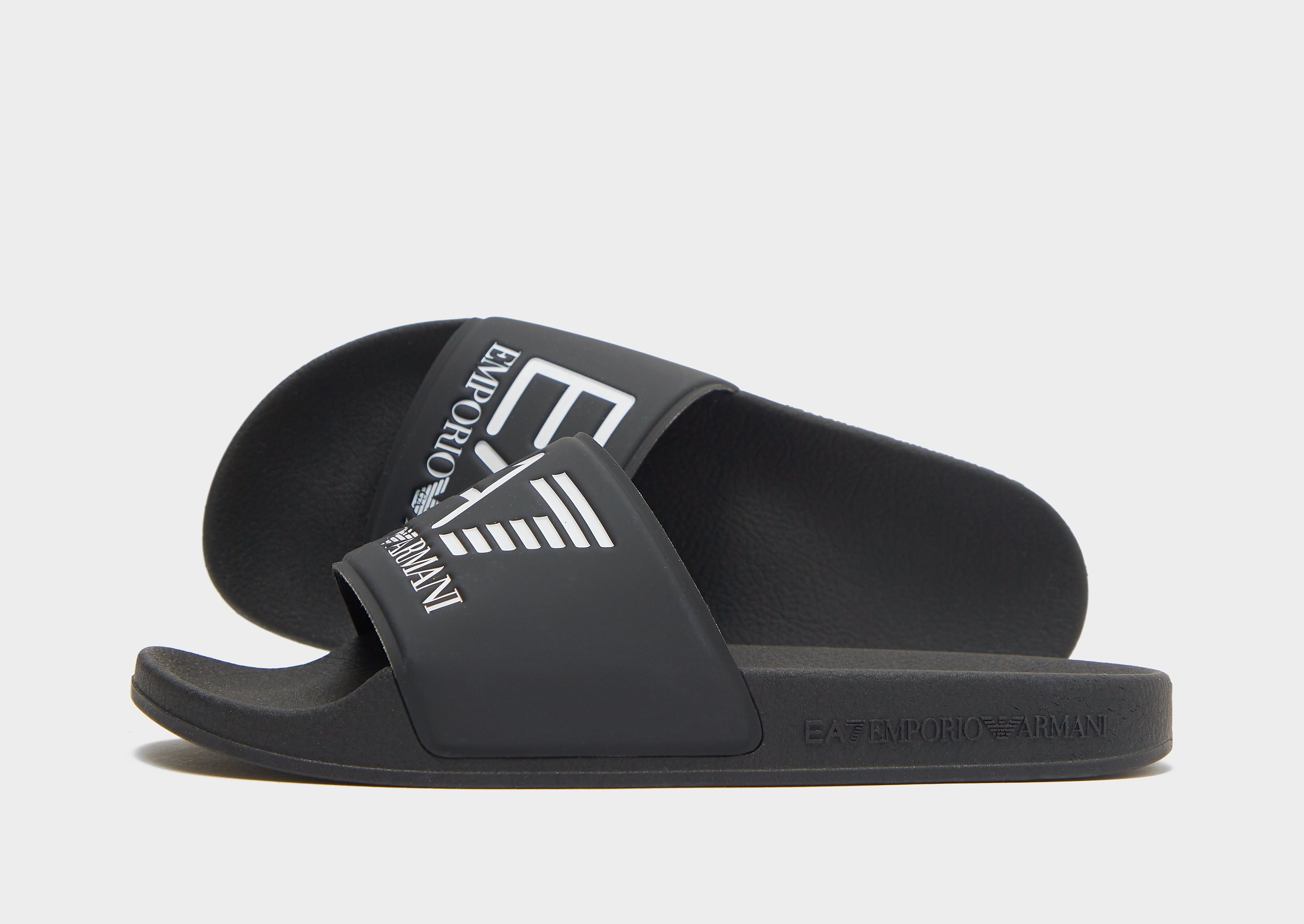 Emporio Armani EA7 Sea Slides Junior - Black - Kids, Black