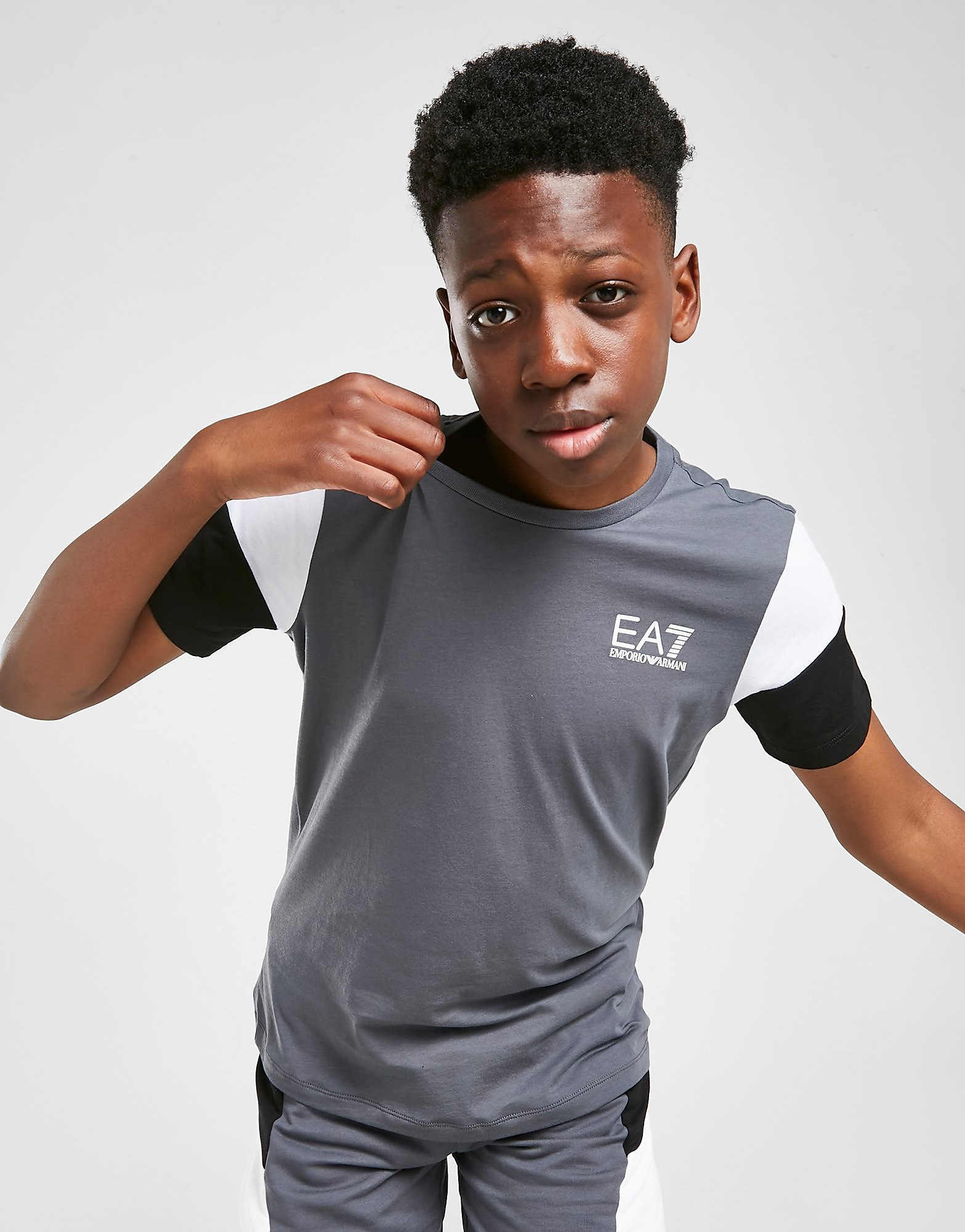 

Emporio Armani EA7 Colour Block T-Shirt Junior - Grey - Kids, Grey