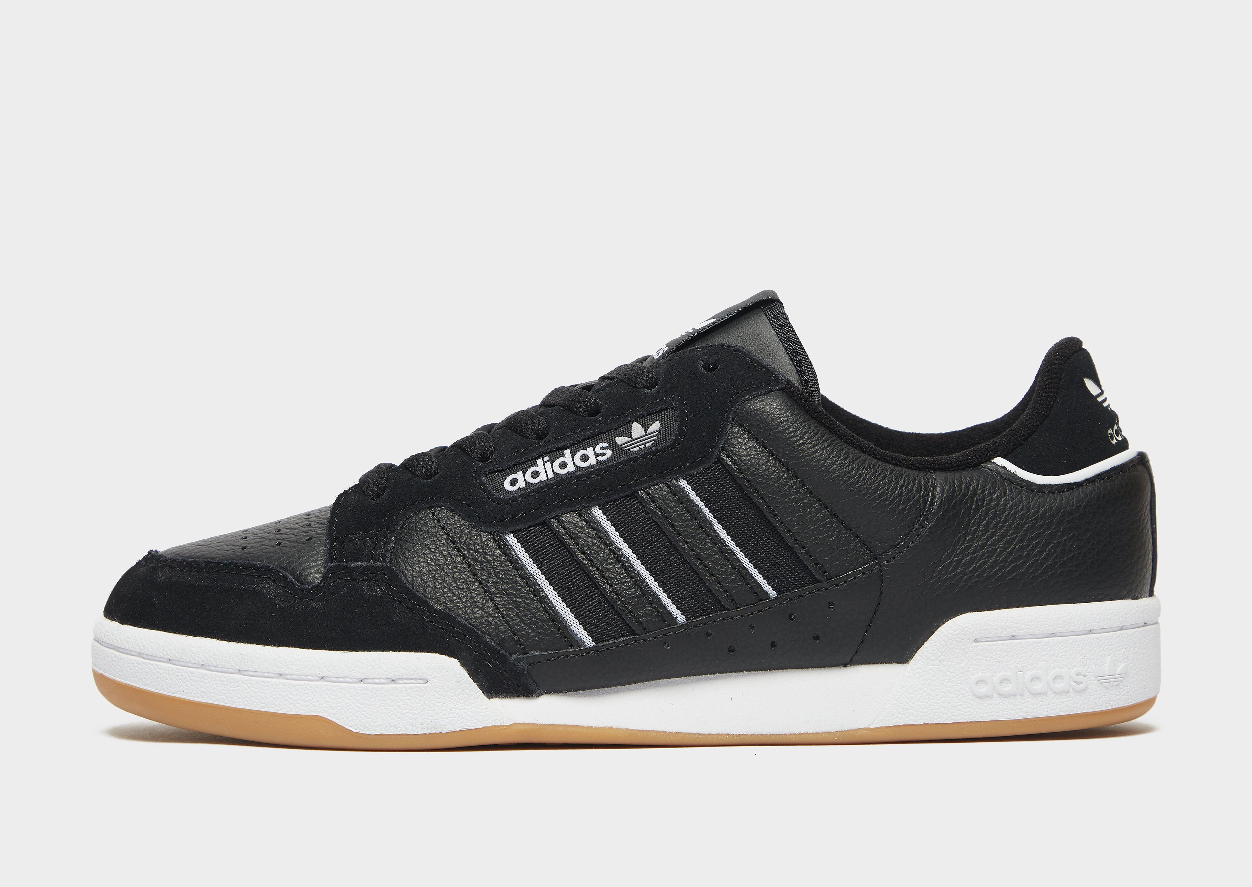 

adidas Originals Continental 80 Stripes - Core Black / Cloud White / Gum - Mens, Core Black / Cloud White / Gum