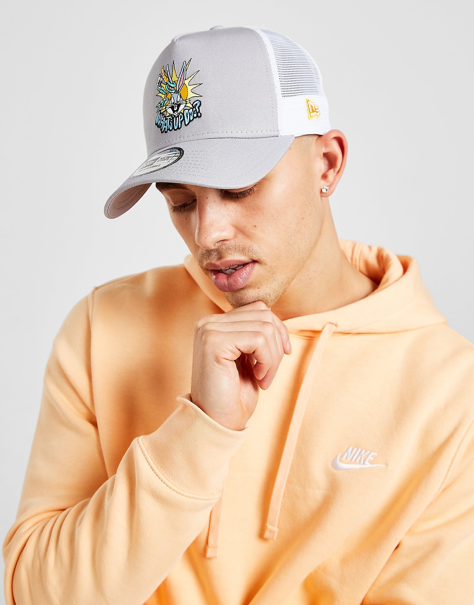 

New Era Bugs Bunny Trucker Cap - Grey - Mens, Grey