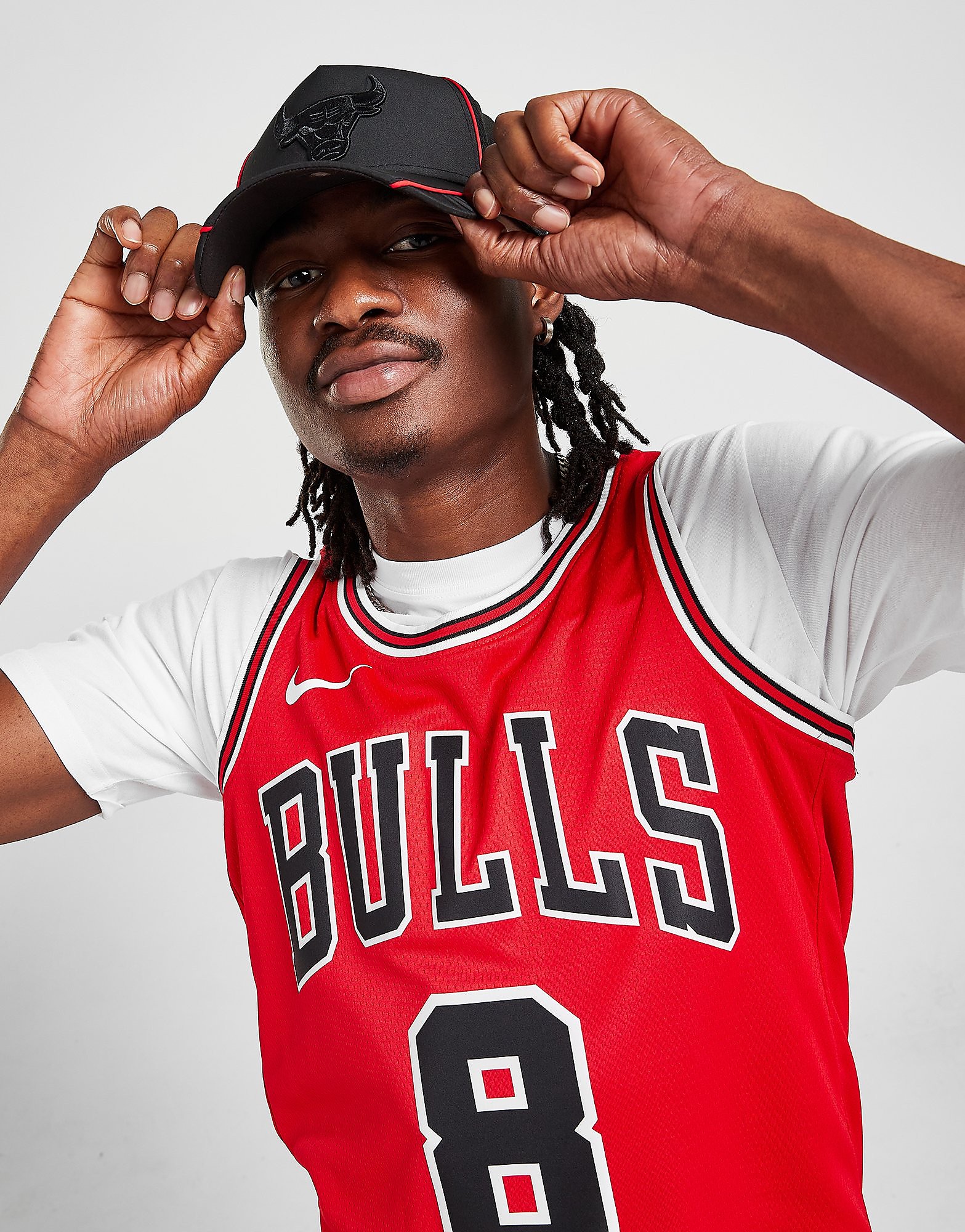 New Era NBA Chicago Bulls Pipe 9FORTY Cap - Black - Womens, Black