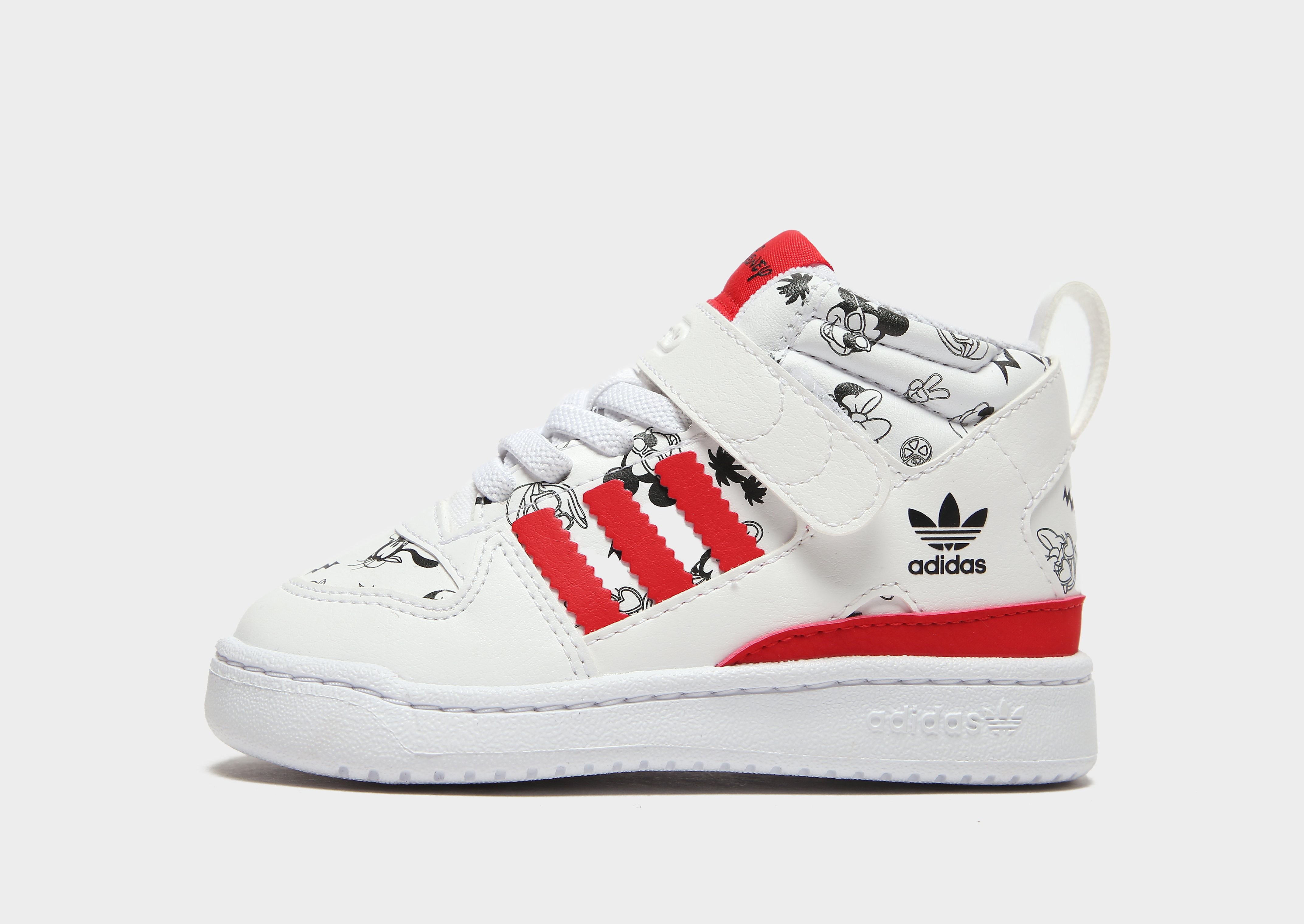 

adidas Originals Forum Mid Infant - Cloud White / Vivid Red / Cloud White - Kids, Cloud White / Vivid Red / Cloud White