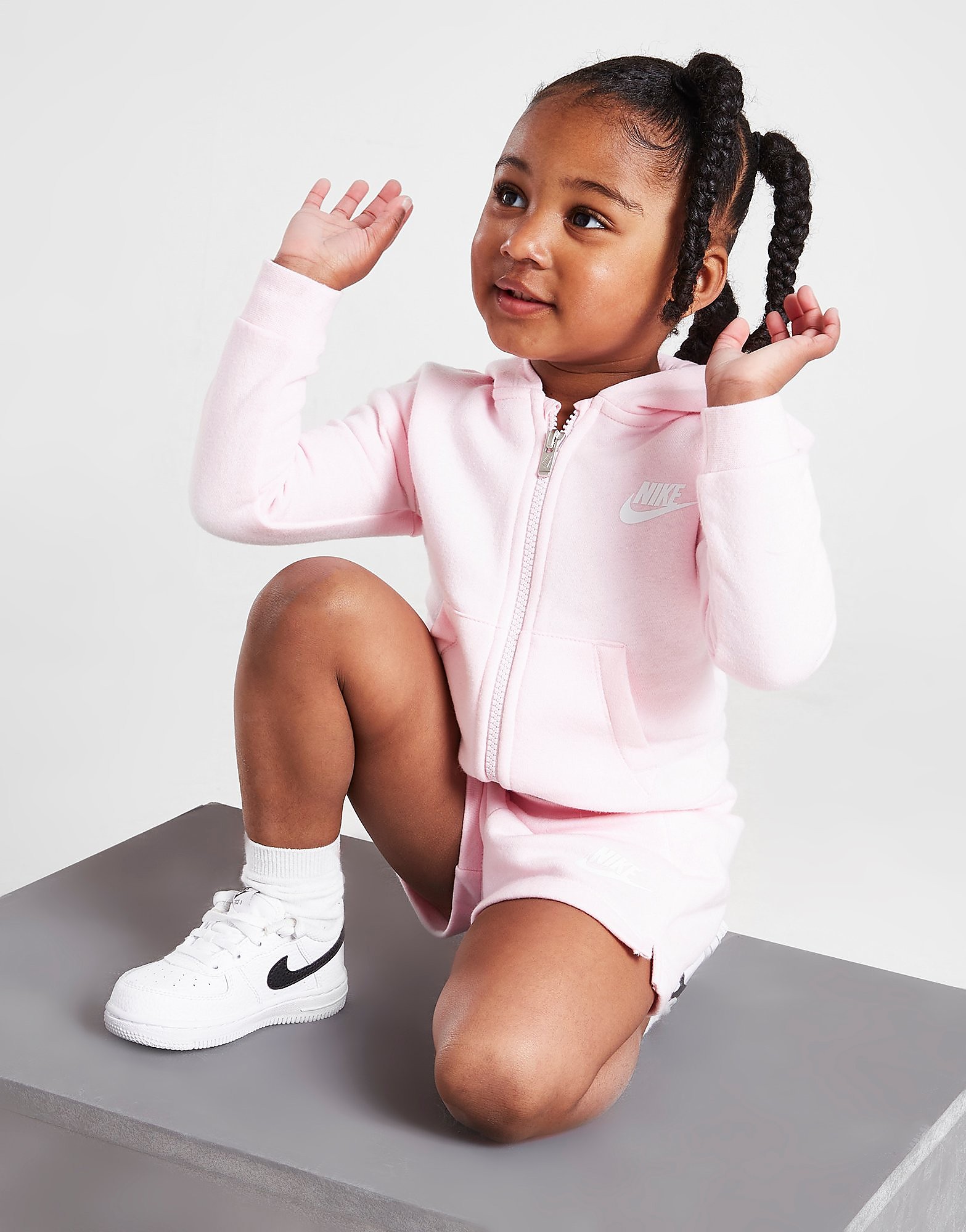 

Nike Girls' Club Full Zip Hoodie/Shorts Set Infant - Pink - Kids, Pink