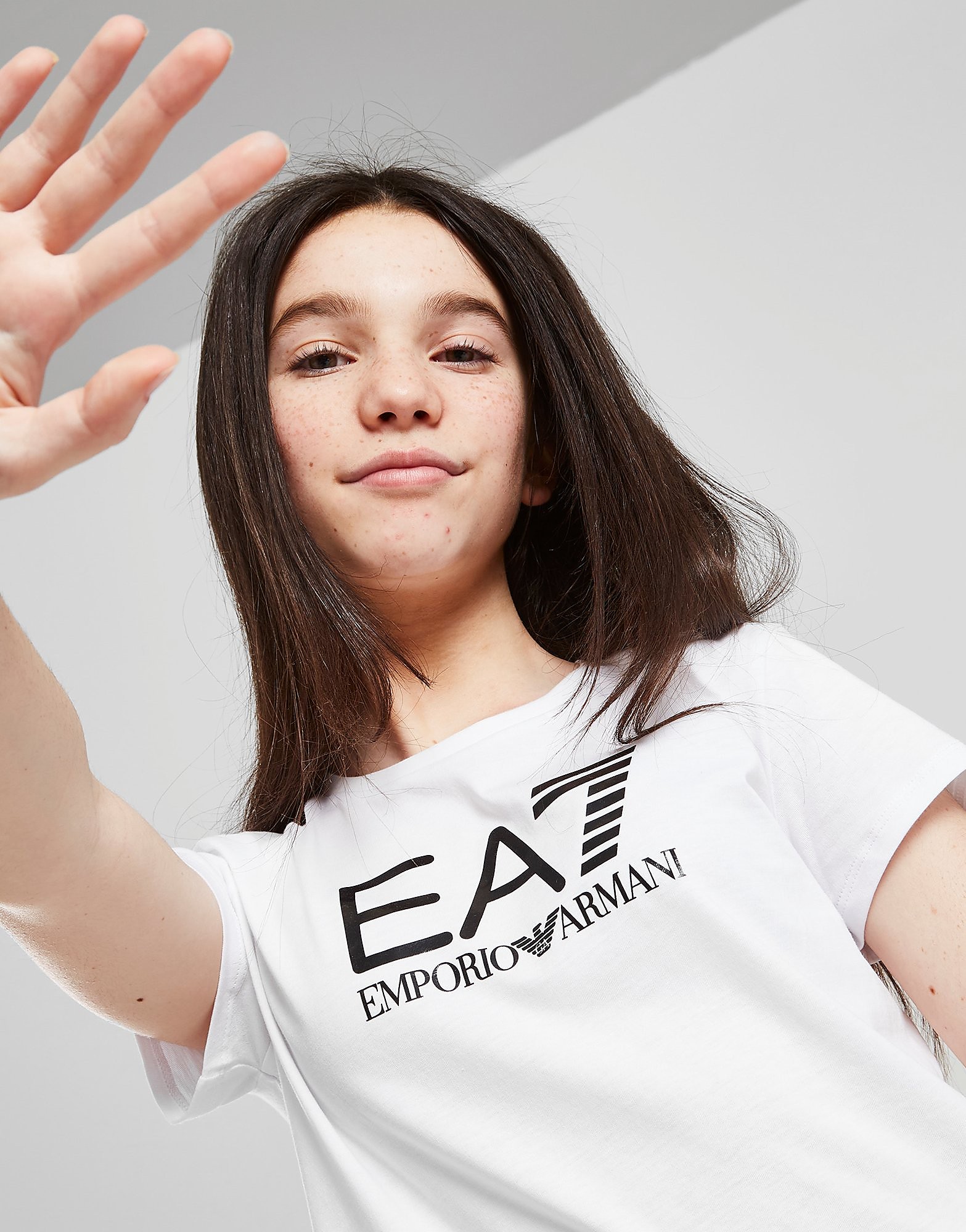

Emporio Armani EA7 Girls' Crop Logo T-Shirt Junior - White - Kids, White
