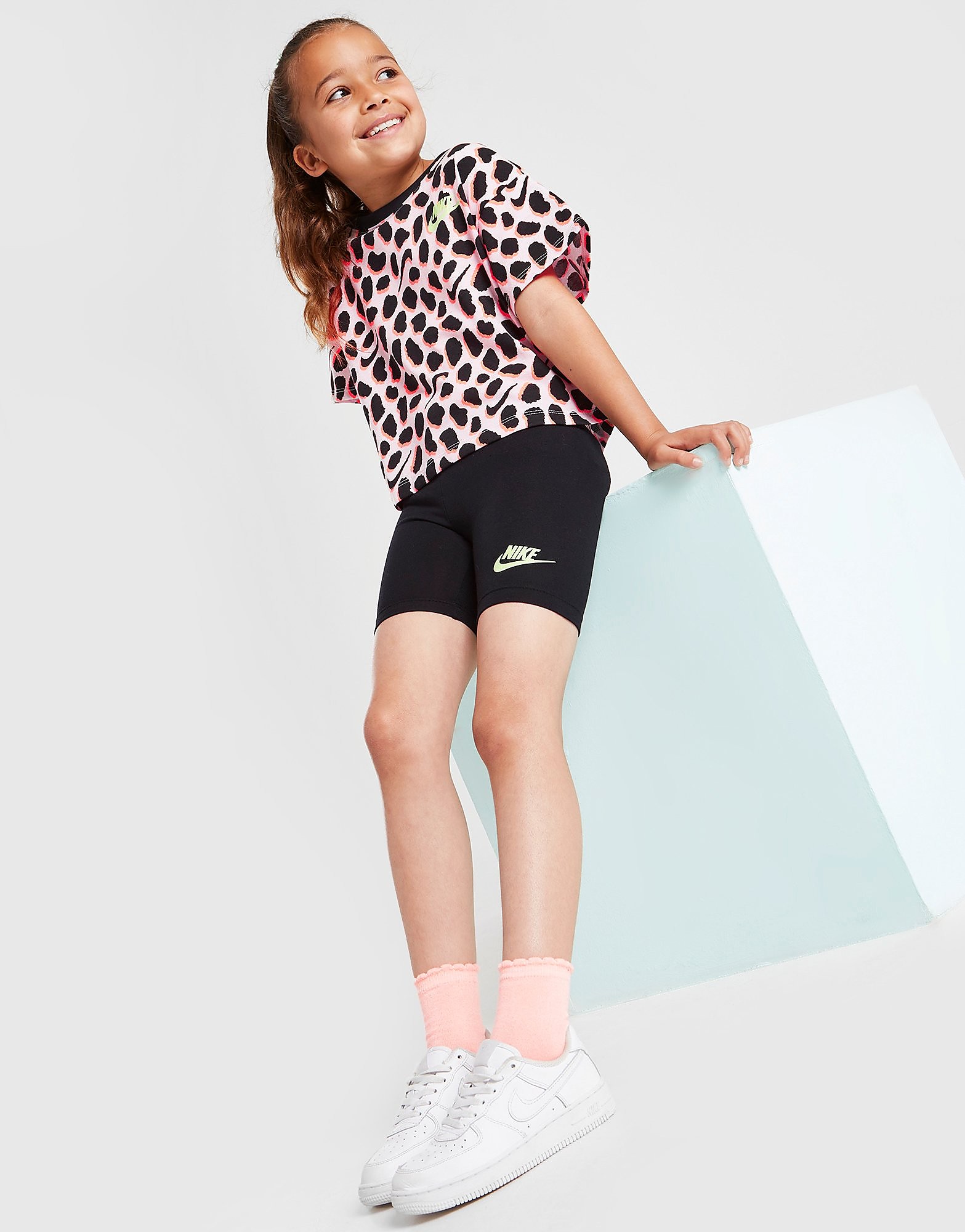 

Nike Girls' Print T-Shirt & Cycle Shorts Set Children - Black - Kids, Black