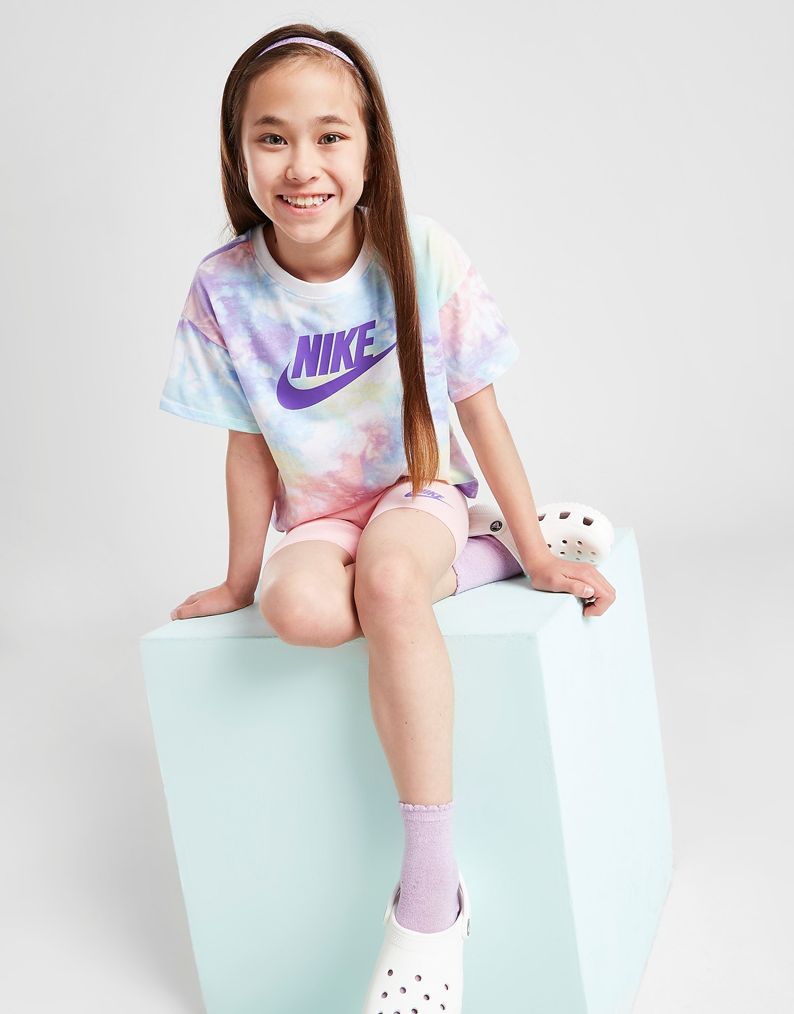 

Nike Girls' Tie Dye T-Shirt/Cycle Shorts Set Children - Multi Coloured - Kids, Multi Coloured