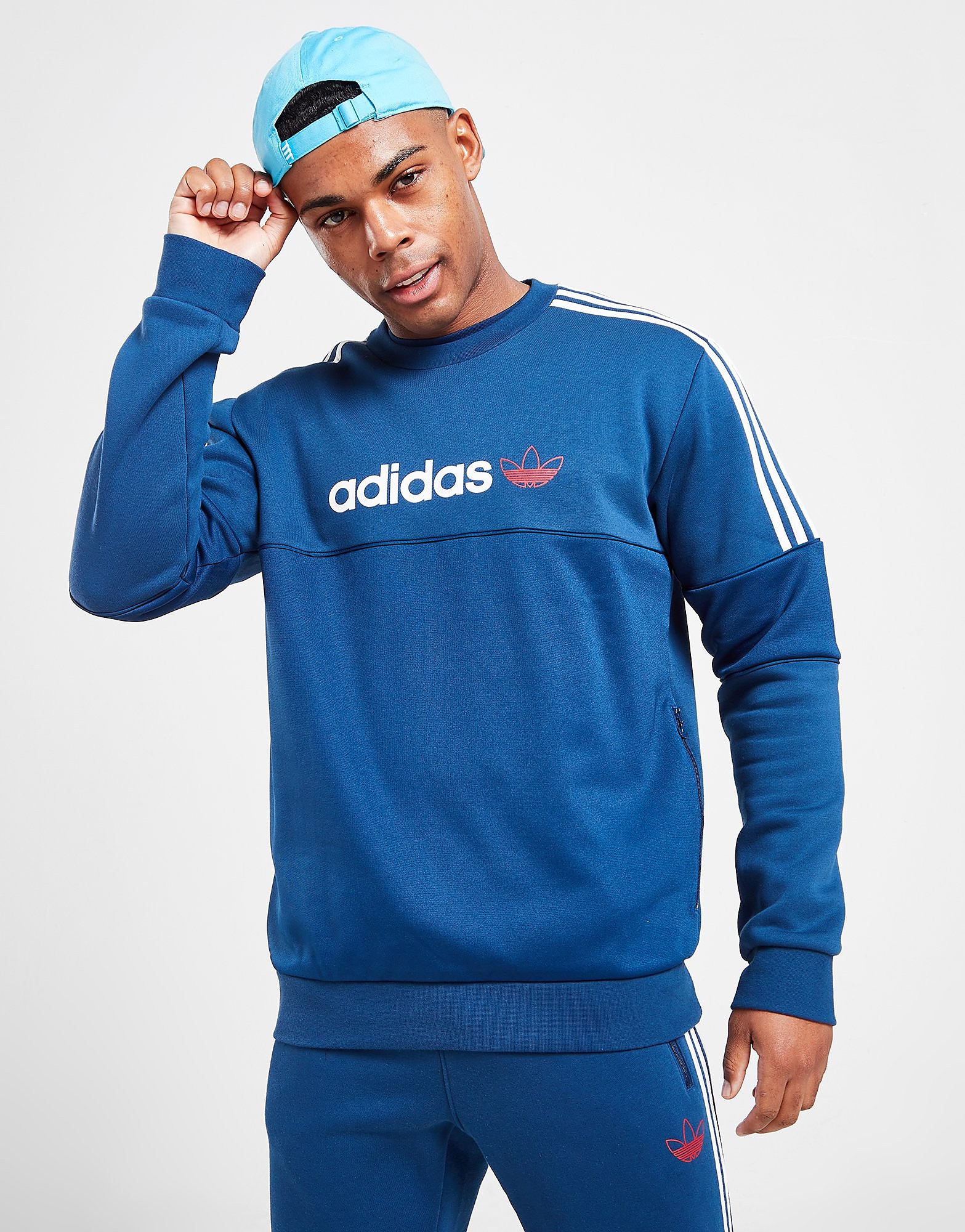 

adidas Originals Itasca 22 Crew Sweatshirt - Only at JD - BLUE - Mens, BLUE