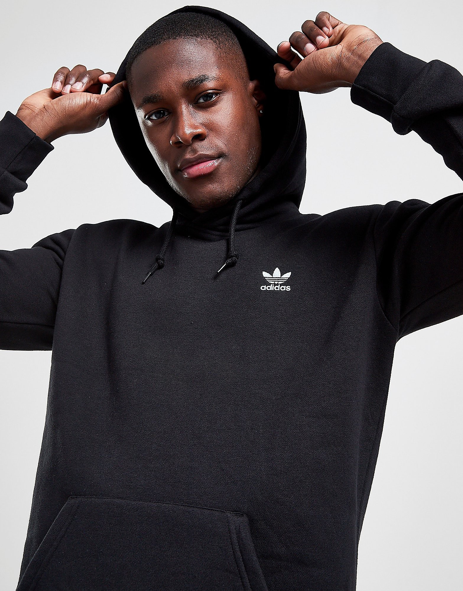 

adidas Originals Trefoil Essential Hoodie - Only at JD - Black - Mens, Black
