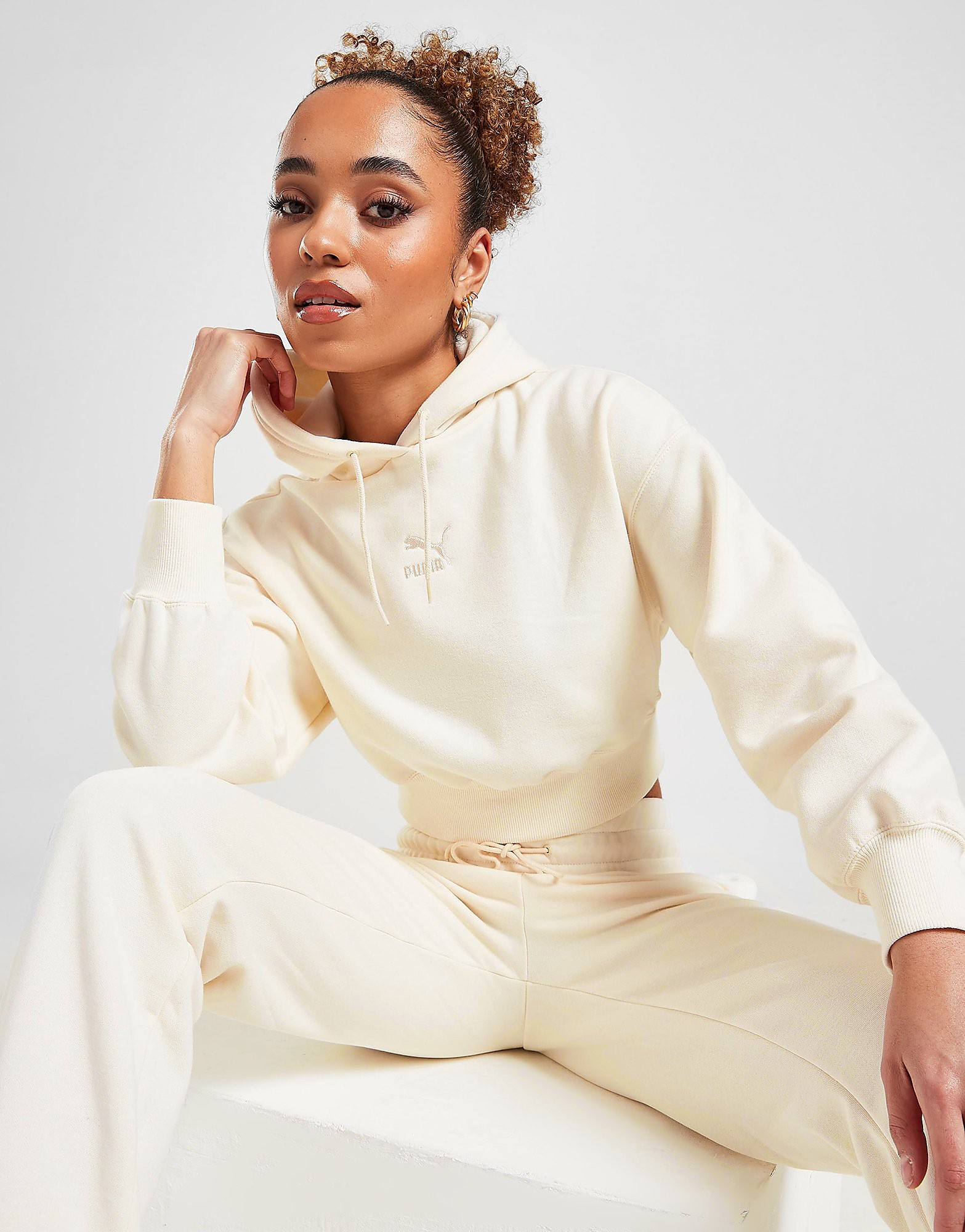 

Puma Classics Crop Hoodie - Yellow - Womens, Yellow