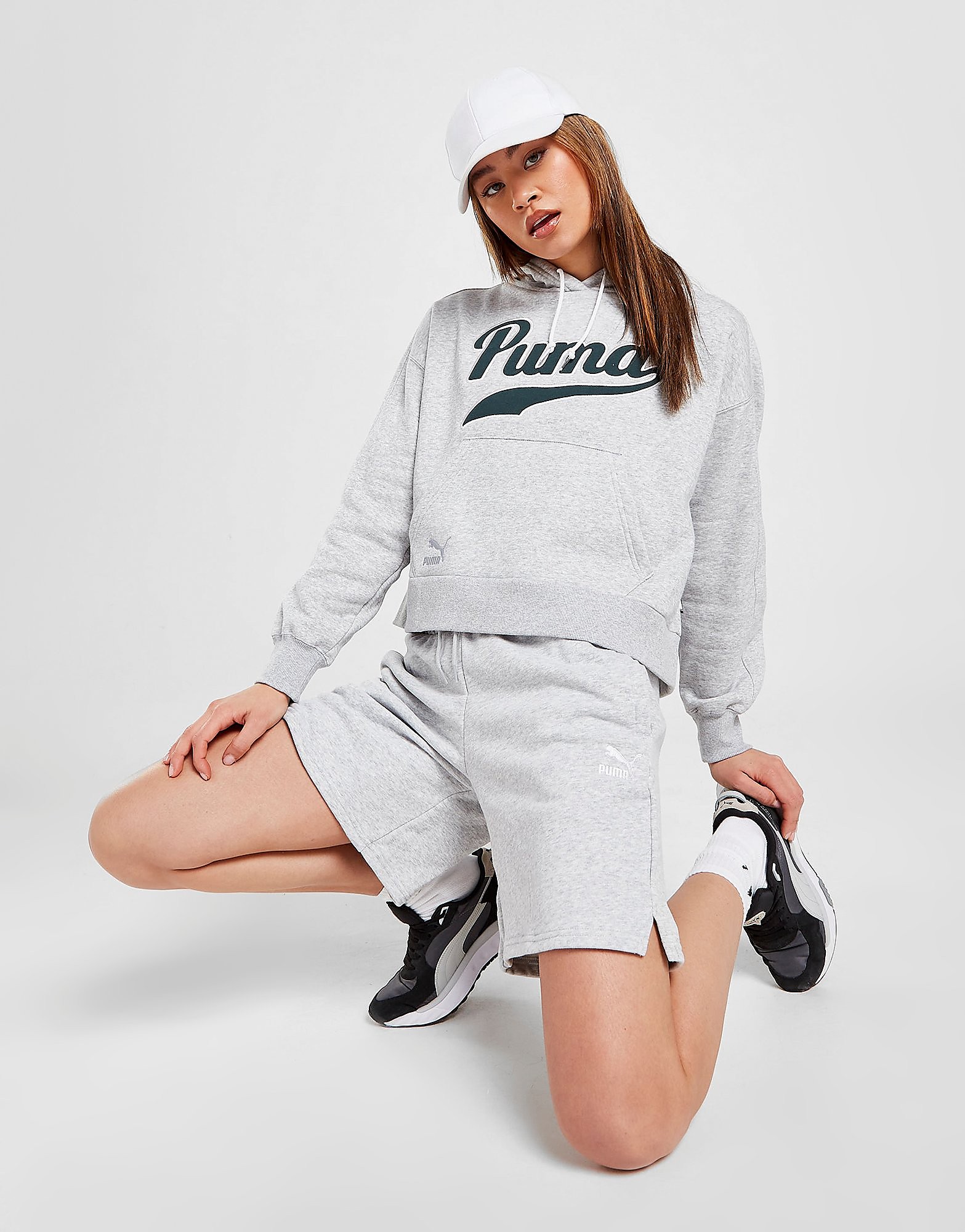 Puma Classics Shorts - Grey - Womens, Grey
