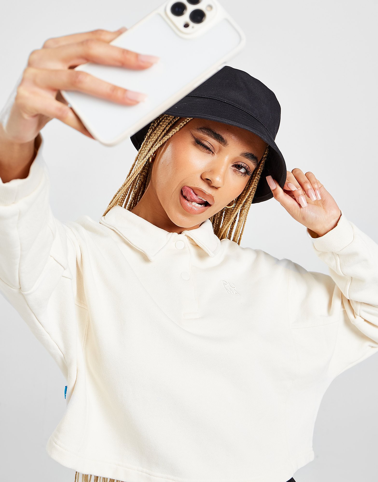 

Puma Infuse Polo Sweatshirt - White - Womens, White