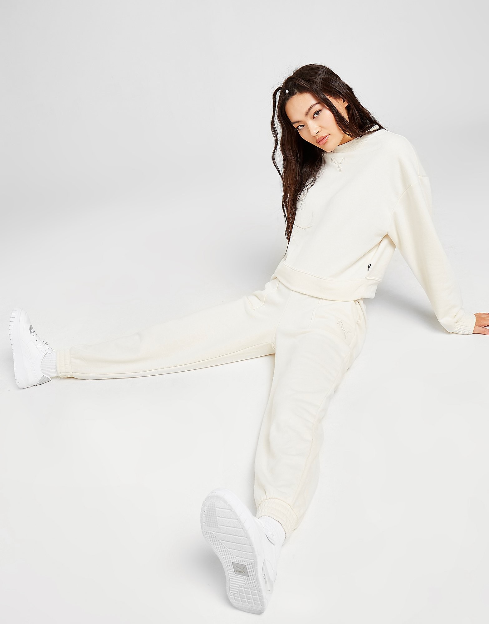 Puma Small Logo Tracksuit - White - Womens, White