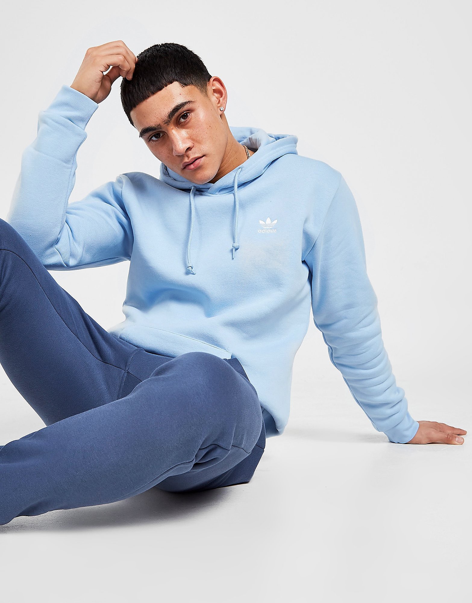 

adidas Originals Trefoil Essential Hoodie - Only at JD - Blue - Mens, Blue