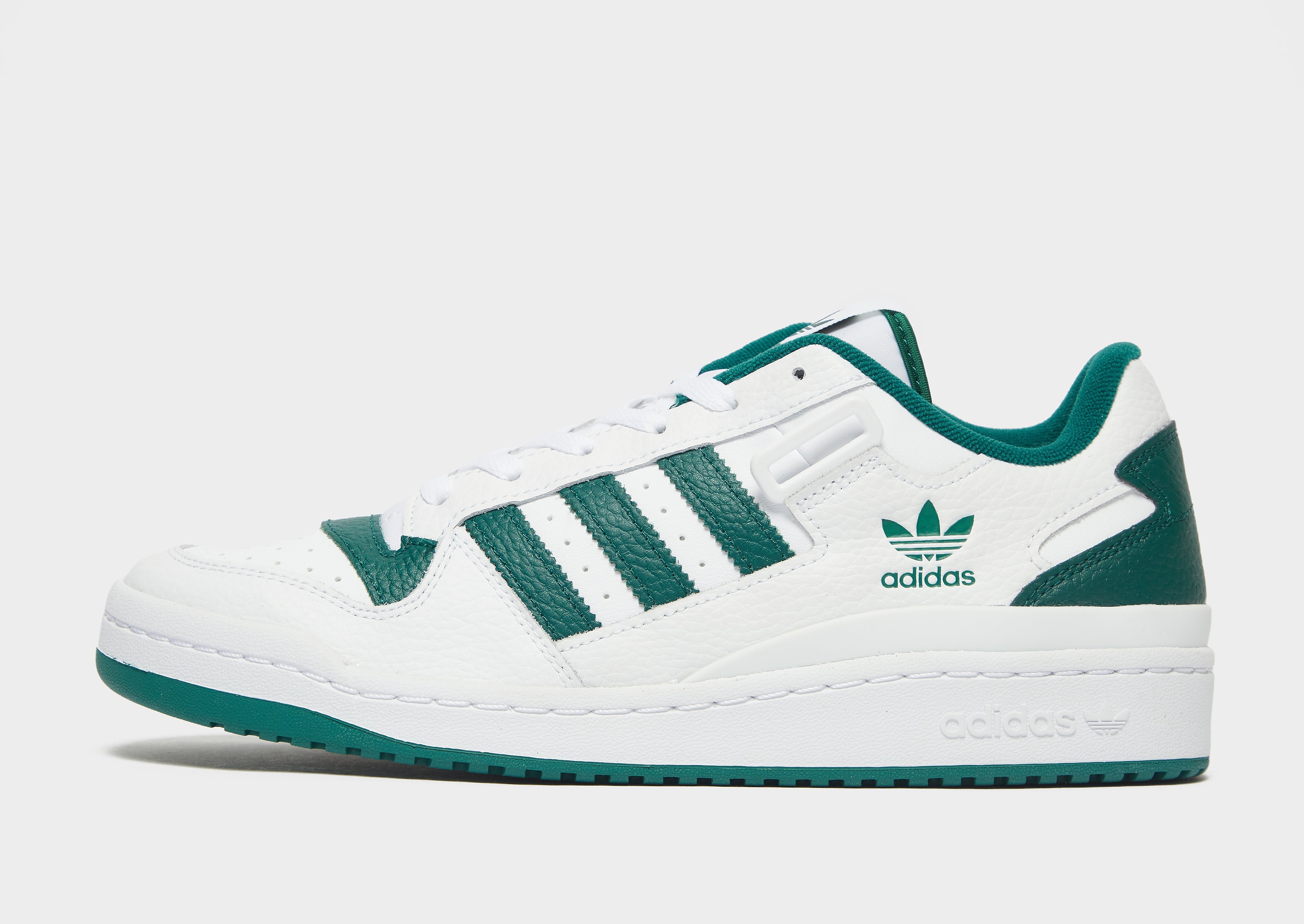 

adidas Originals Forum Low Shoes - Cloud White / Collegiate Green / Cloud White - Mens, Cloud White / Collegiate Green / Cloud White