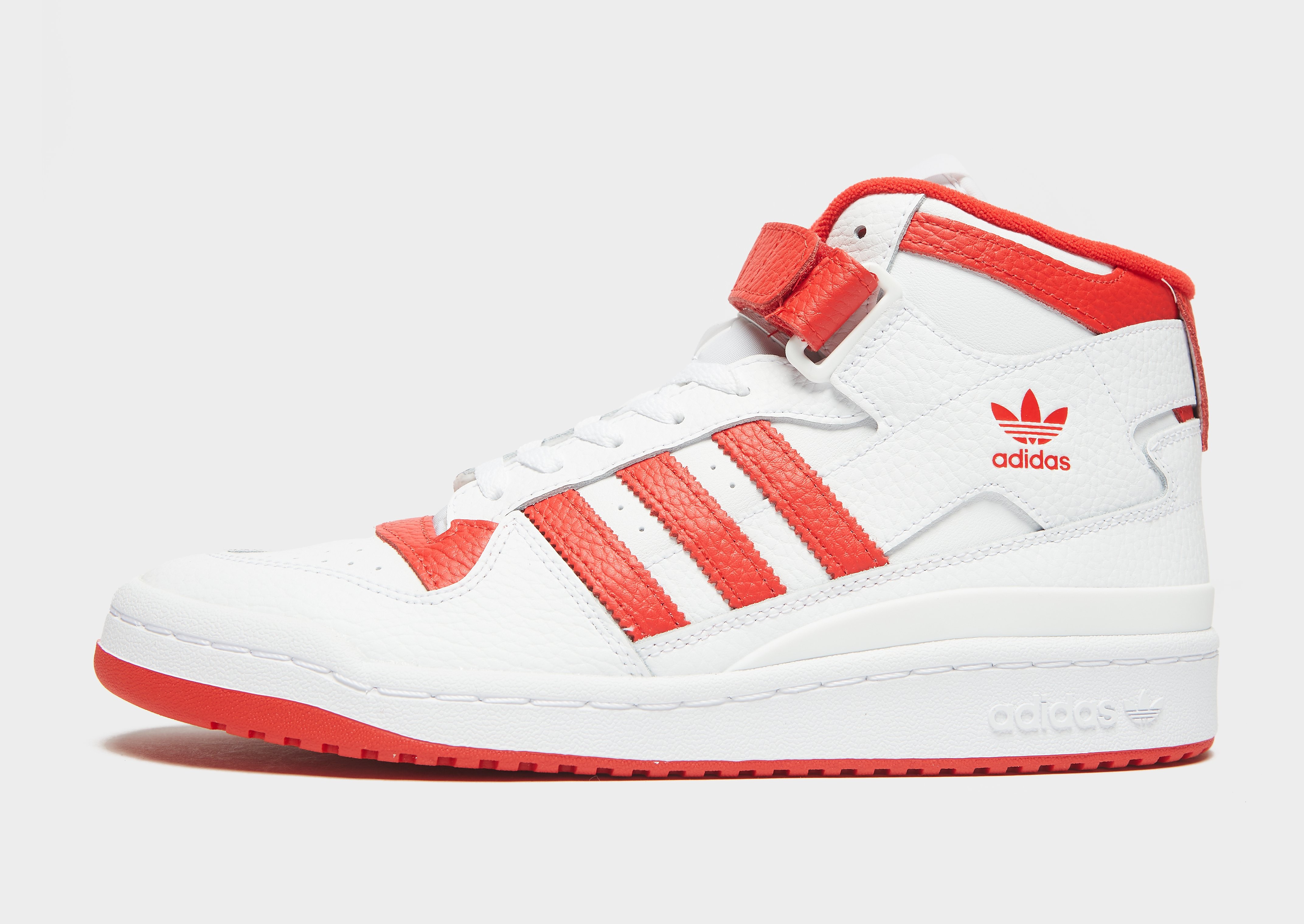 

adidas Originals Forum High - Cloud White / Vivid Red / Cloud White/Red - Mens, Cloud White / Vivid Red / Cloud White/Red
