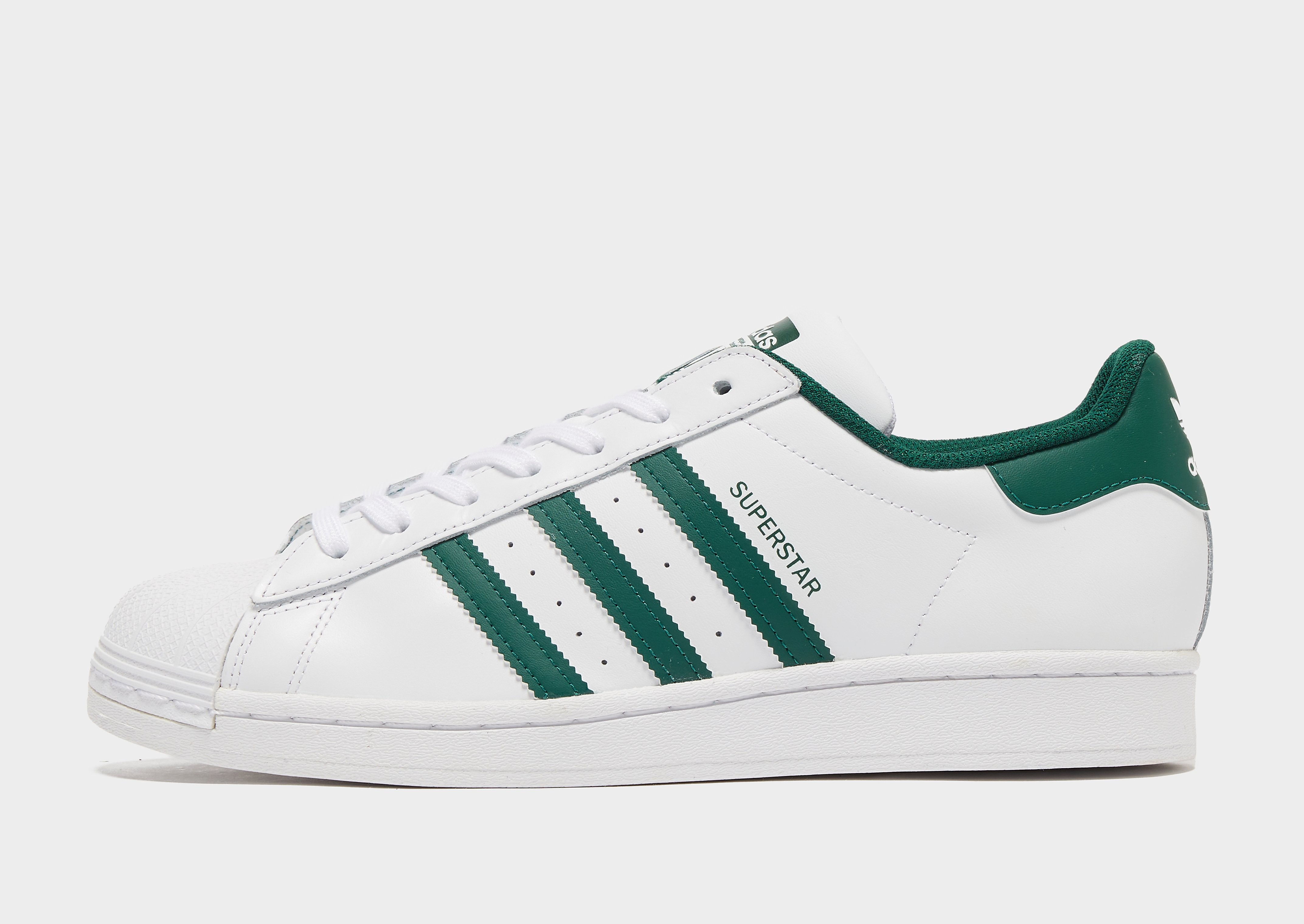 

adidas Originals Superstar - Cloud White / Collegiate Green / Cloud White - Mens, Cloud White / Collegiate Green / Cloud White