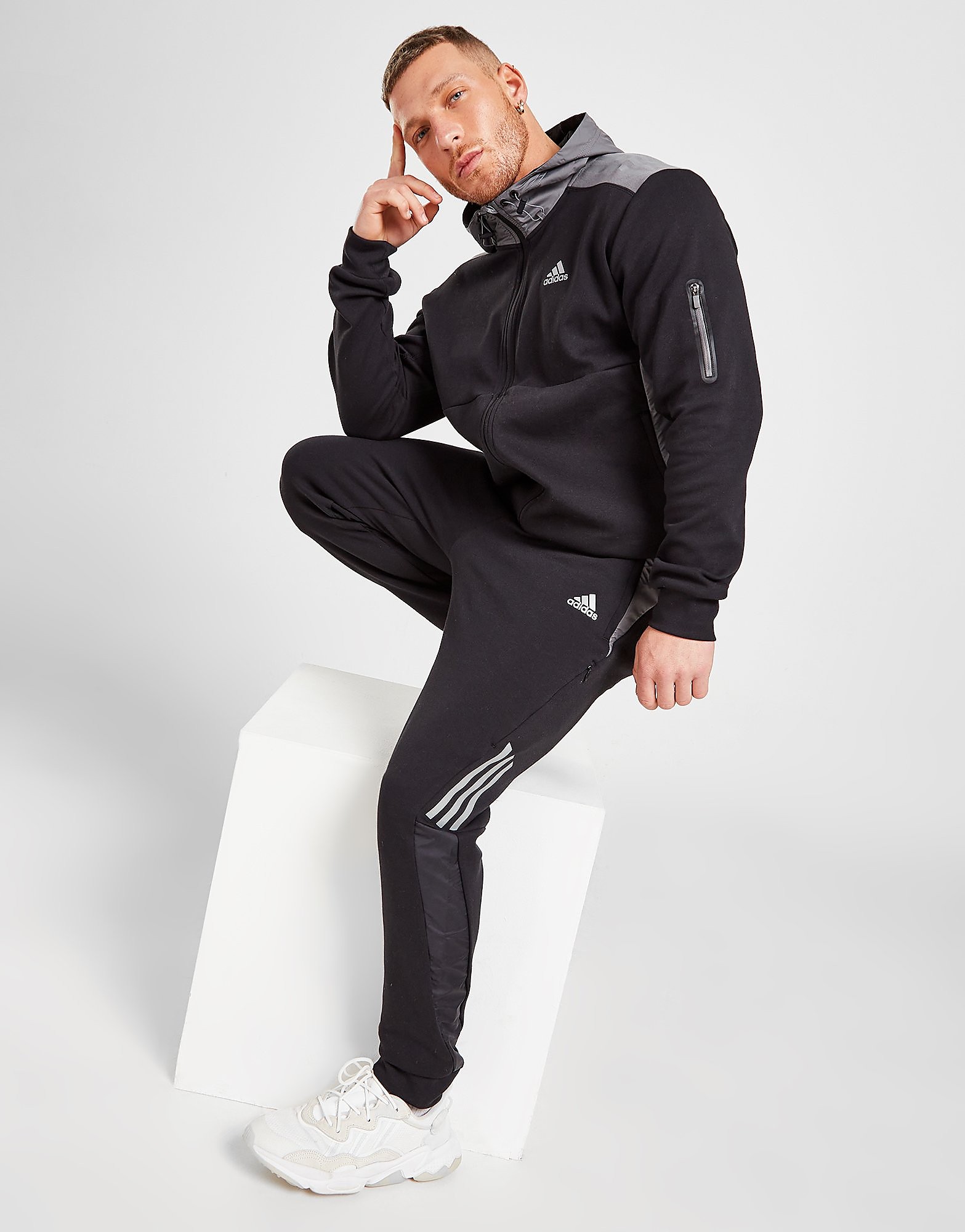 

adidas Tech Reflective Track Pants - Only at JD - Black - Mens, Black