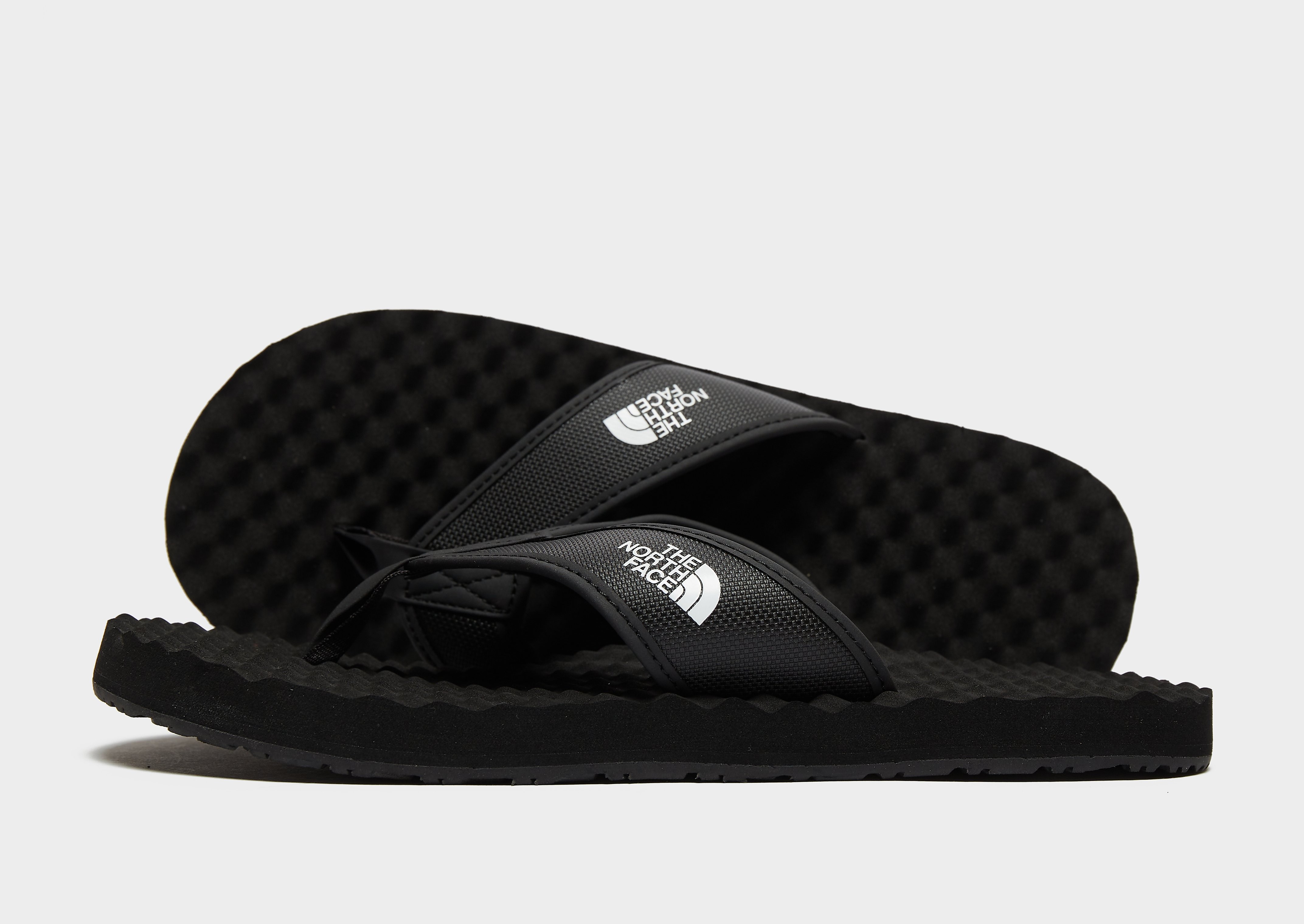 The North Face Base Camp Flip Flops - Black/Black/White - Mens, Black/Black/White
