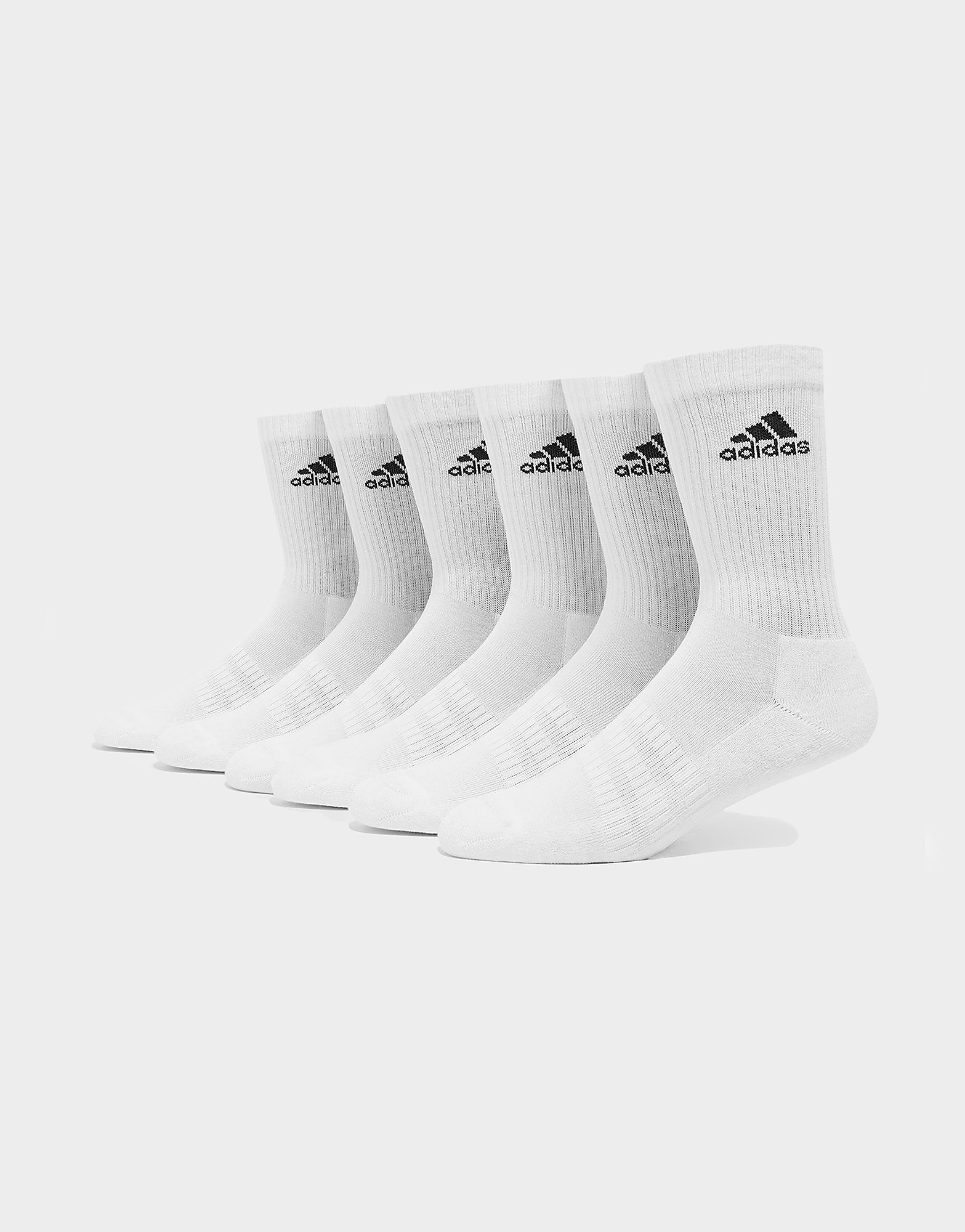 Adidas Meias 6 Pack Badge of Sport Cushioned - Branco - Mens, Branco