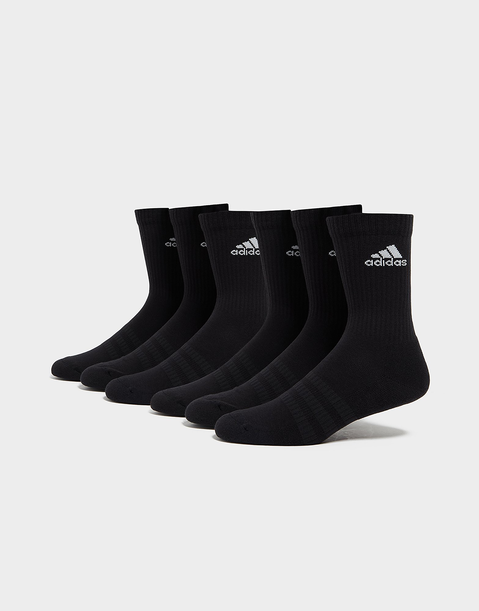 

adidas 6 Pack Badge of Sport Cushioned Crew Socks - Black / Black / Black / Black - Womens, Black / Black / Black / Black