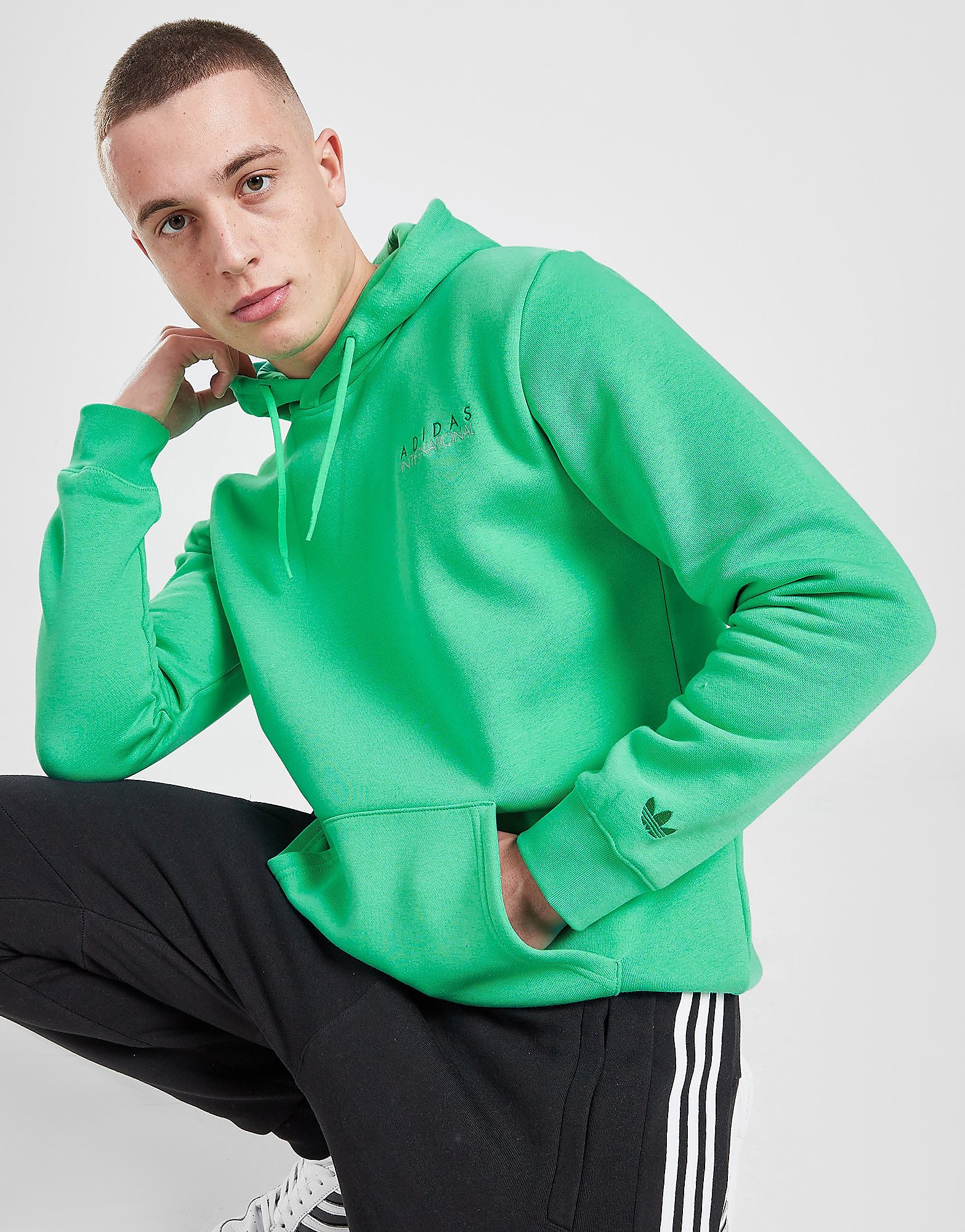 

adidas Originals Sports Club Overhead Hoodie - Hi-Res Green - Mens, Hi-Res Green