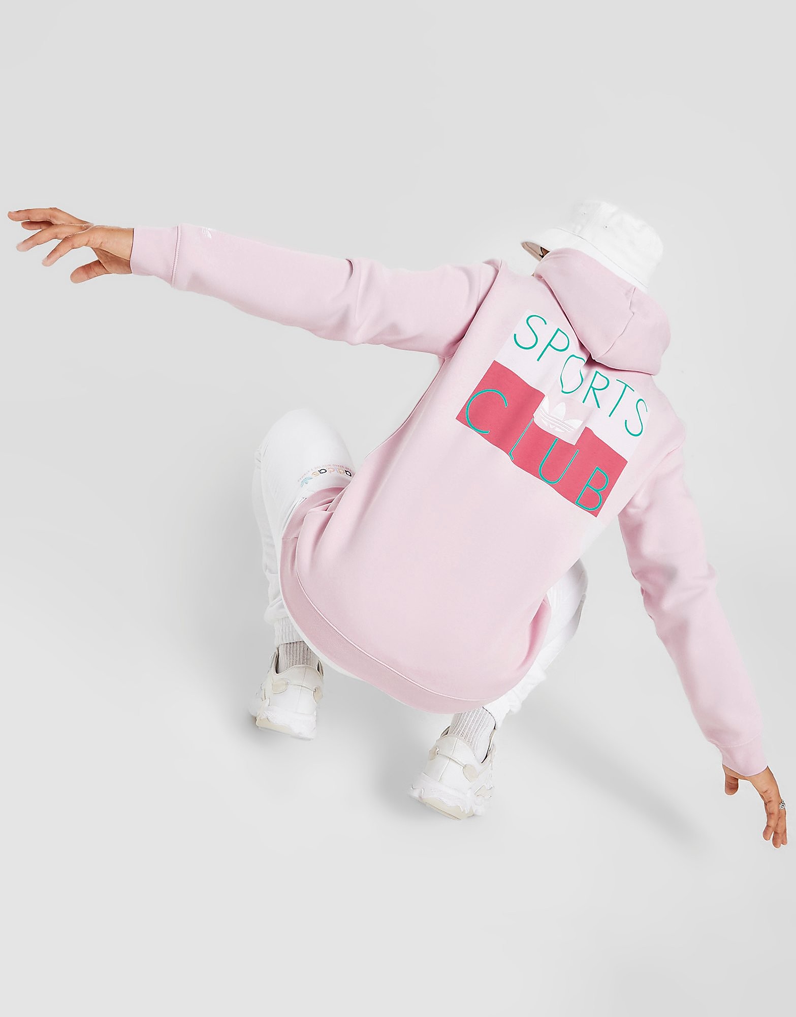 

adidas Originals Sports Club Overhead Hoodie - Pink - Mens, Pink