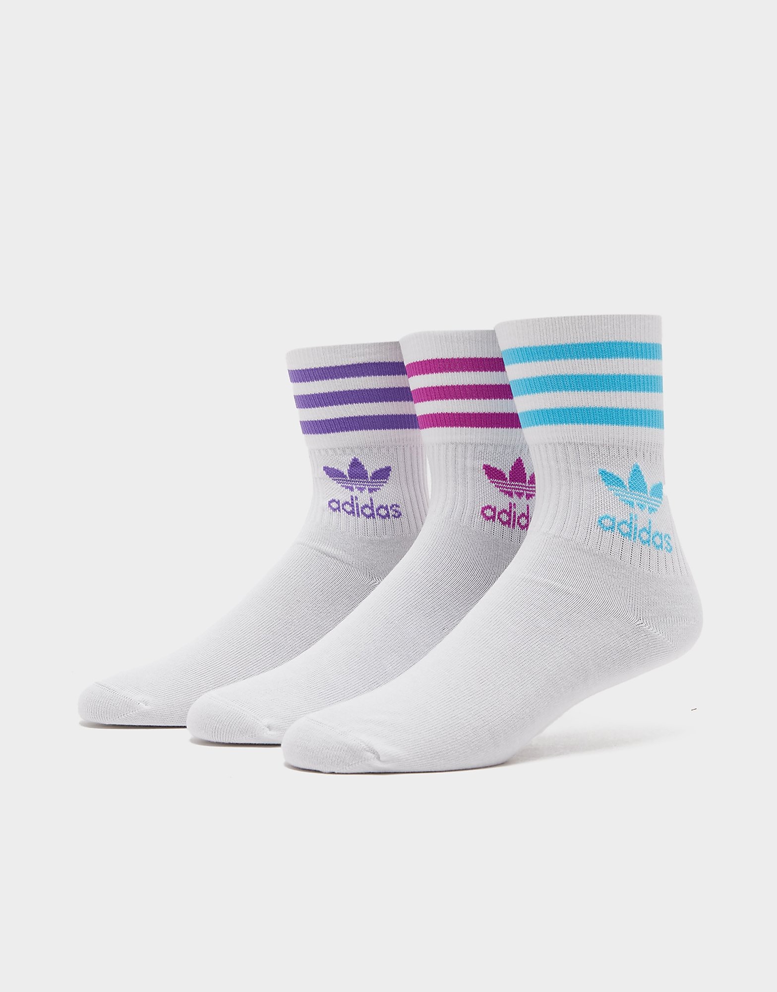 

adidas Originals Mid Cut Crew Socks - White - Womens, White