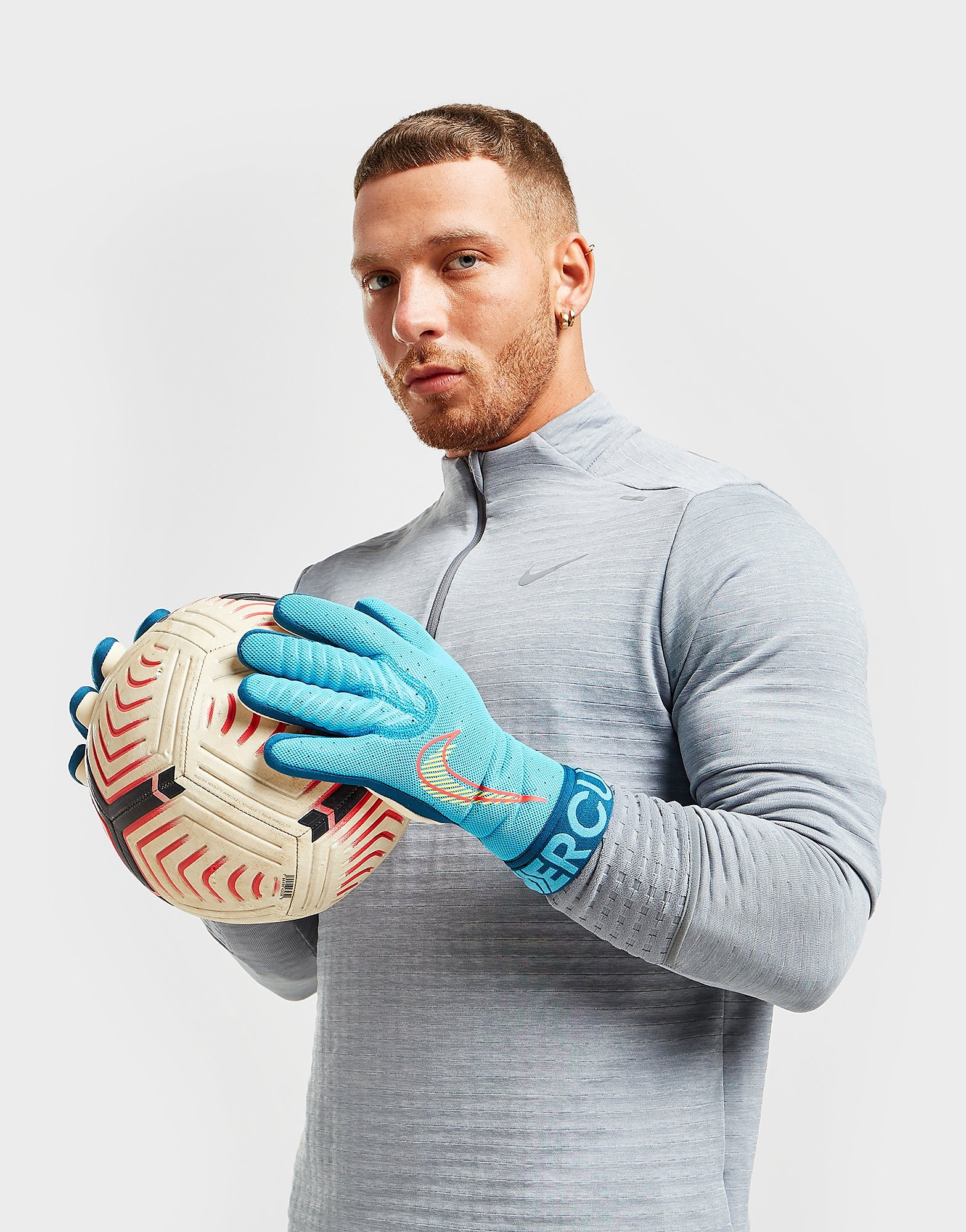 

Nike Mercurial Touch Elite Goal Keeper Gloves - Chlorine Blue/Marina/Siren Red - Mens, Chlorine Blue/Marina/Siren Red