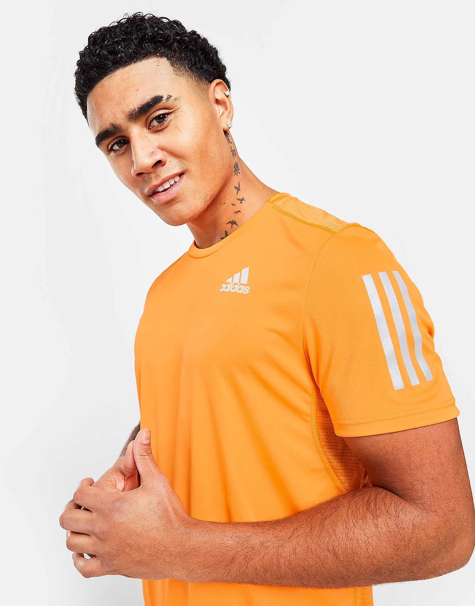 

adidas Own The Run T-Shirt - Orange Rush / Reflective Silver, Orange Rush / Reflective Silver