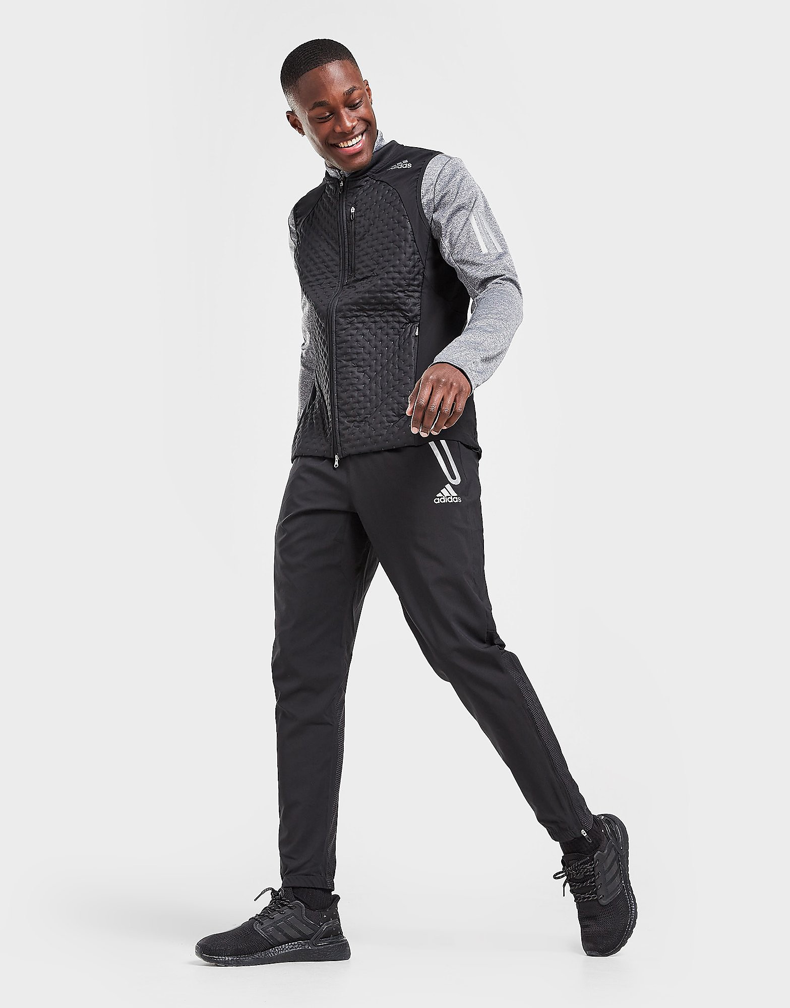 

adidas Own the Run Reflective Track Pants - Black - Mens, Black