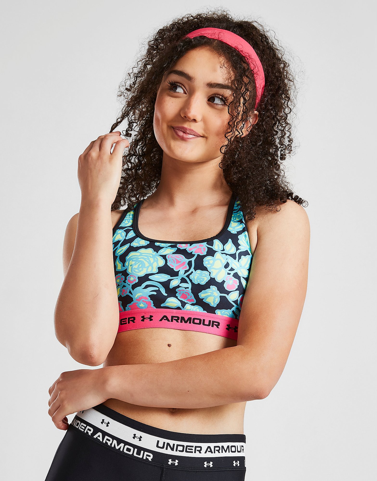 

Under Armour Girls' Crossback Sports Bra Junior - Black - Kids, Black