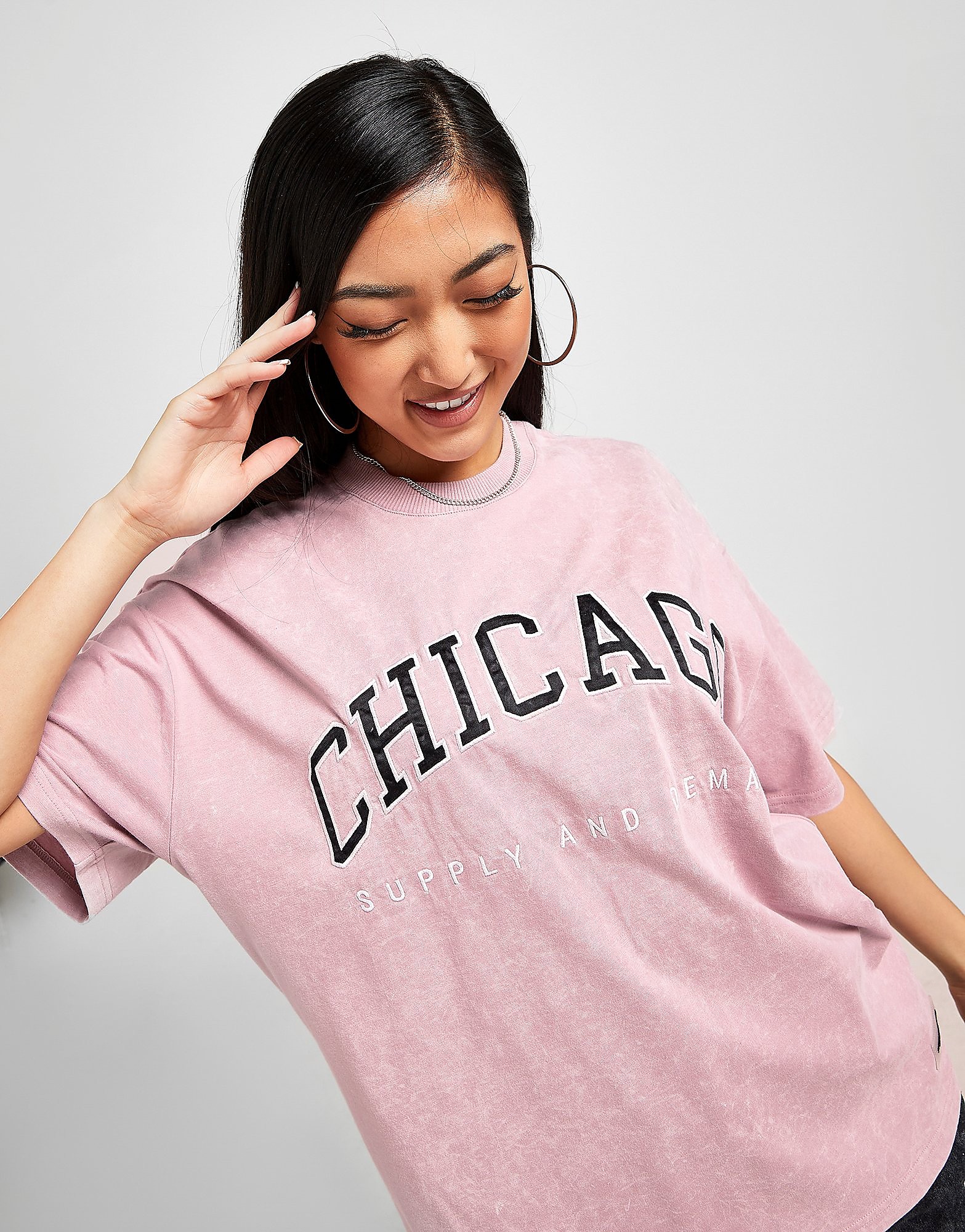 

Supply & Demand Varsity Boyfriend T-Shirt - Only at JD - PINK - Womens, PINK