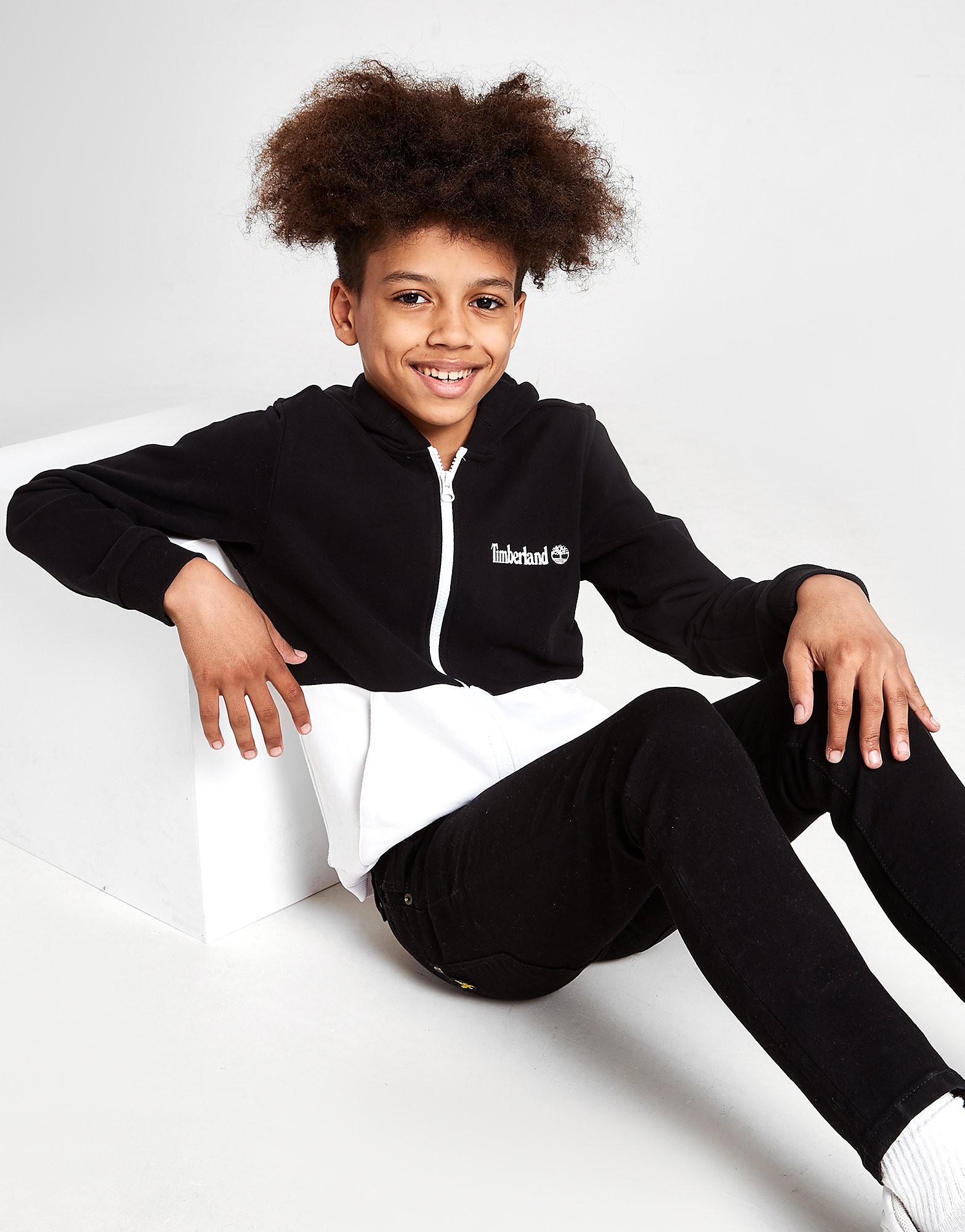 

Timberland Colour Block Full Zip Hoodie Junior - Black - Kids, Black