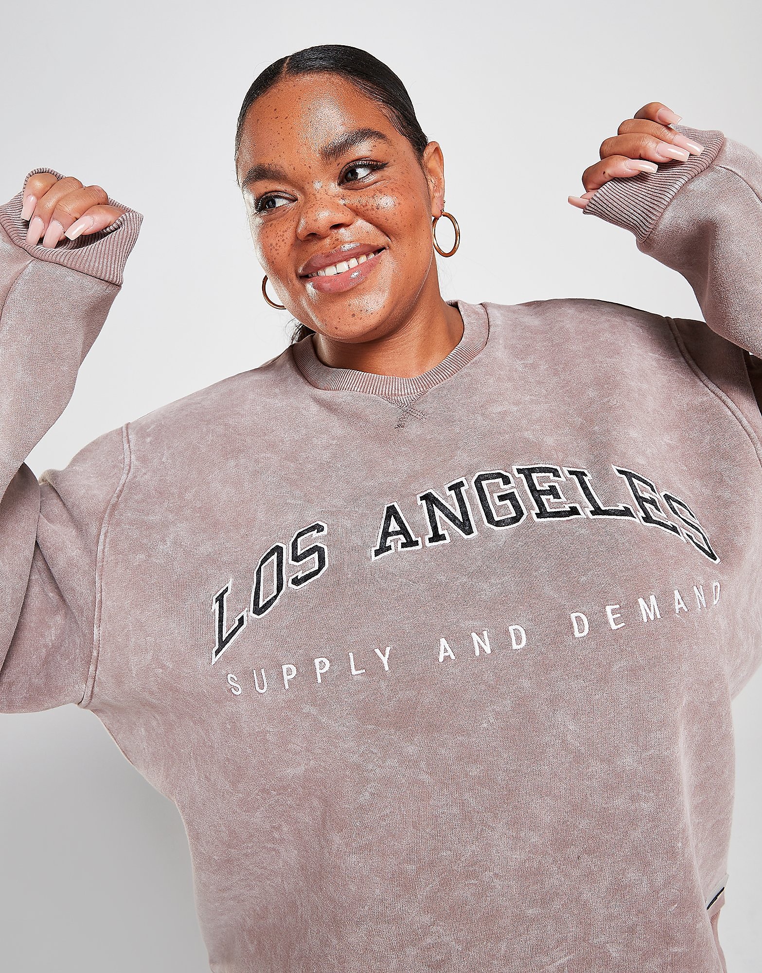 

Supply & Demand Plus Size Varsity Crew Sweatshirt - Only at JD - Brown - Womens, Brown