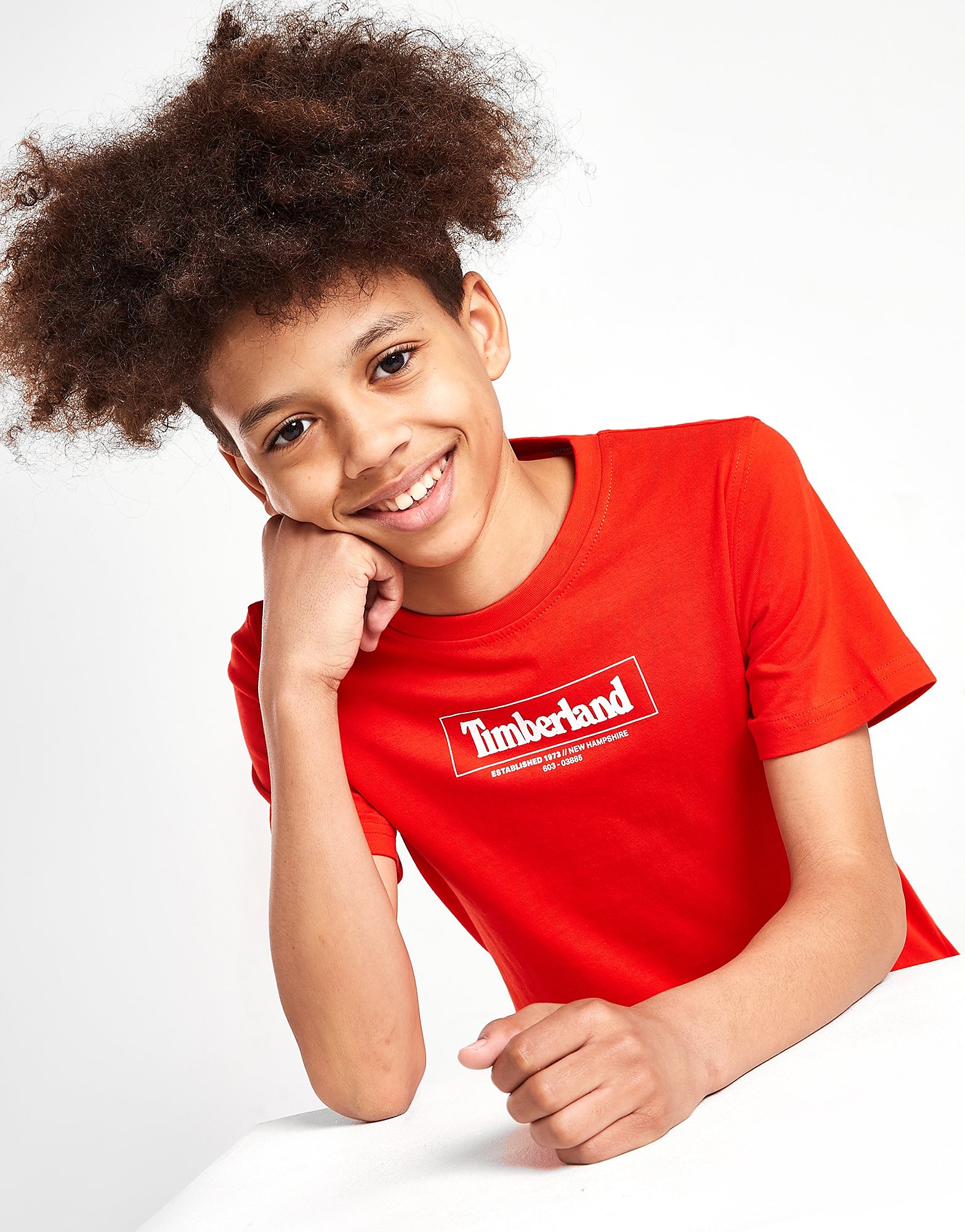 

Timberland Simple Logo T-Shirt Junior - Red - Kids, Red