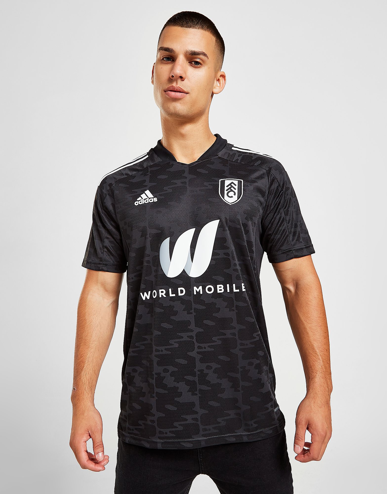 

adidas Fulham FC 2021/22 Away Shirt - Black / White - Mens, Black / White