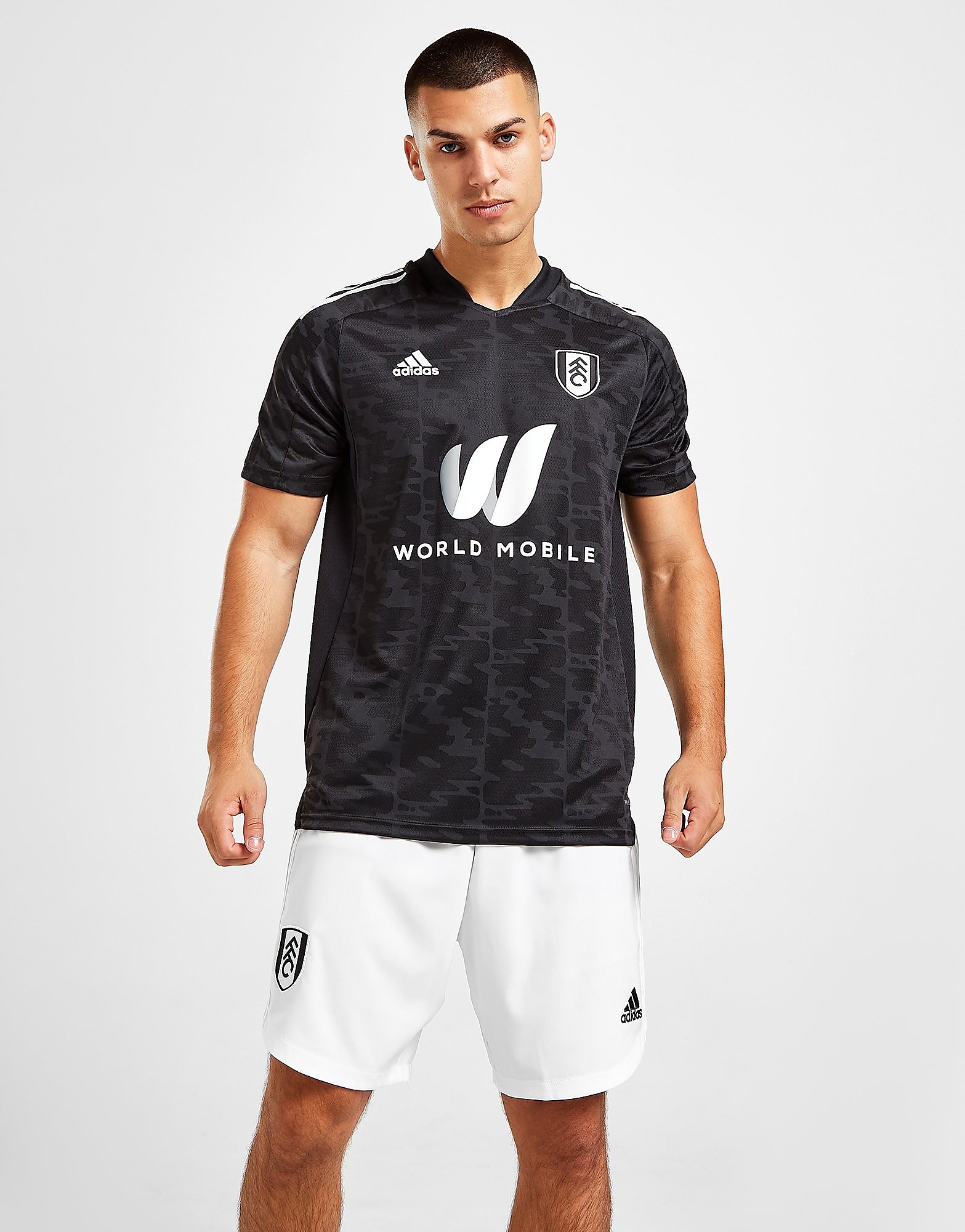 

adidas Fulham FC 2021/22 Away Shorts - White - Mens, White