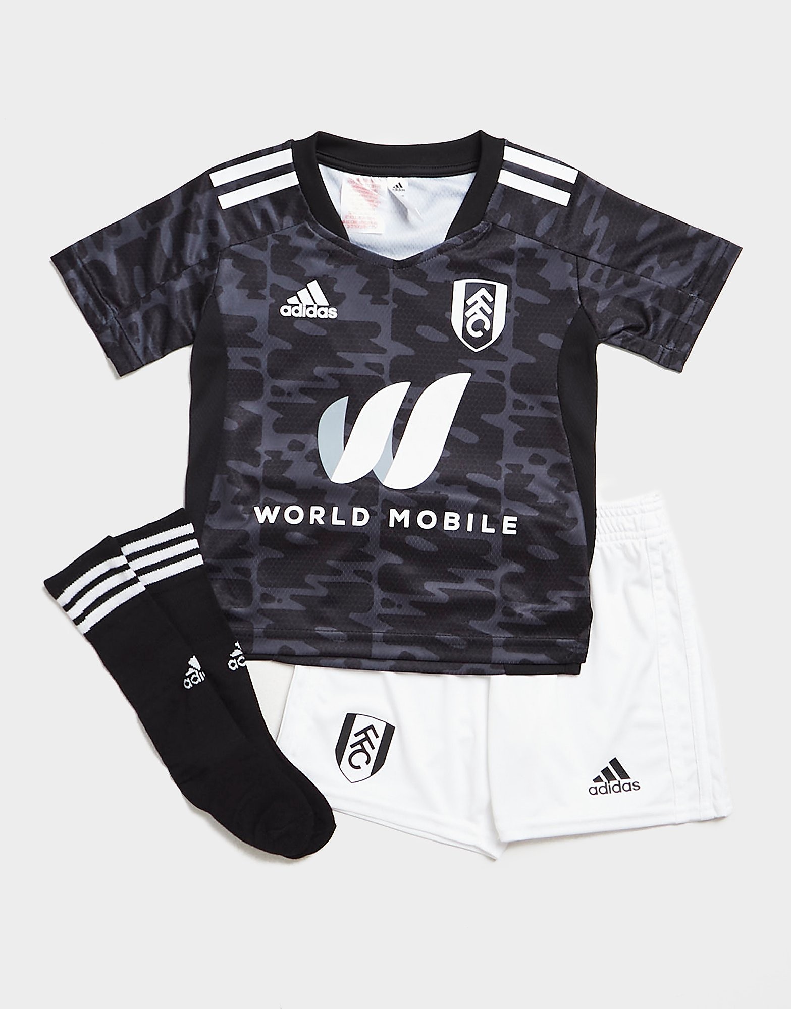 

adidas Fulham FC 2021/22 Away Kit Children - Black/White - Kids, Black/White