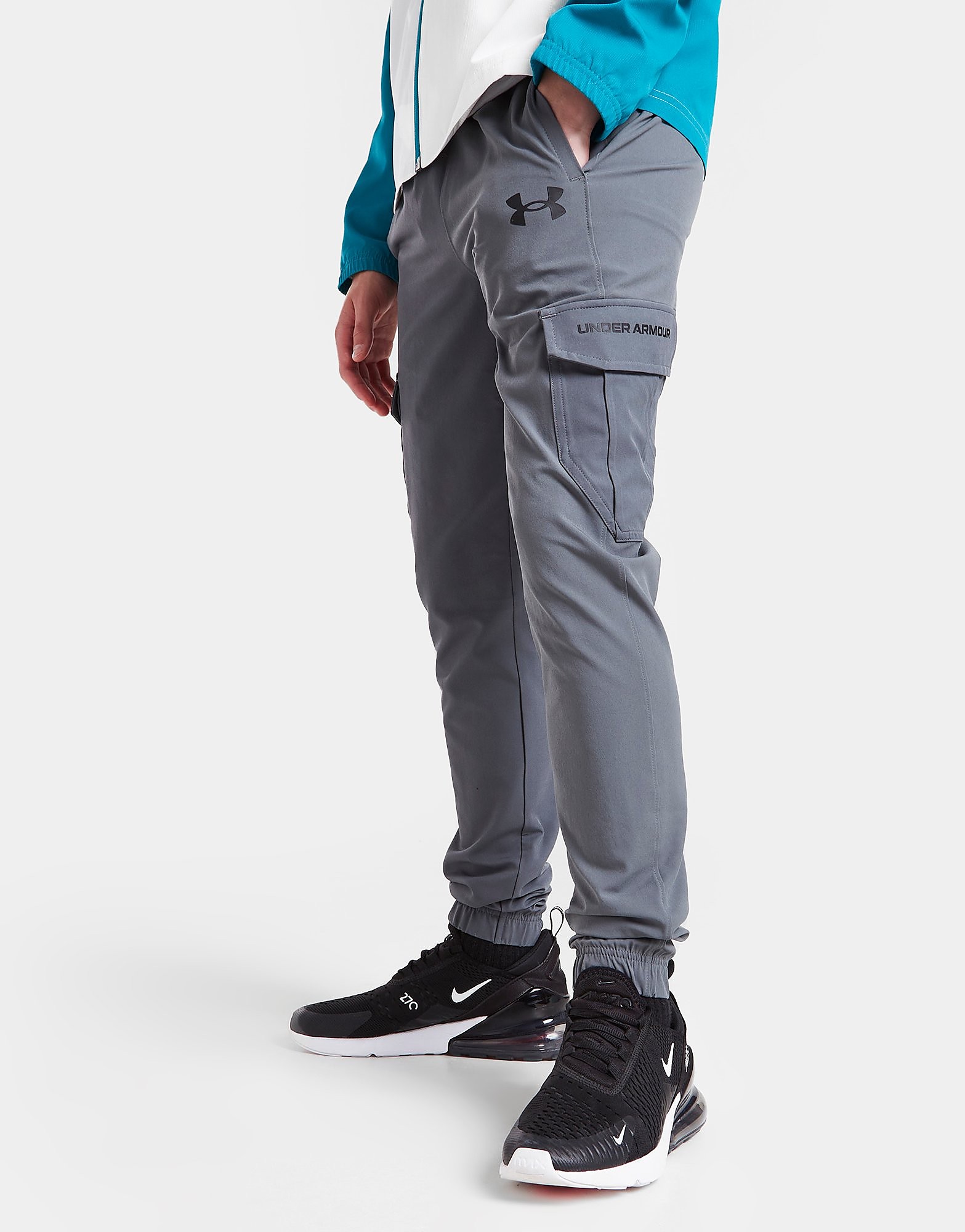 Under Armour Woven Cargo Pants Junior - Only at JD - Grey - Kids, Grey