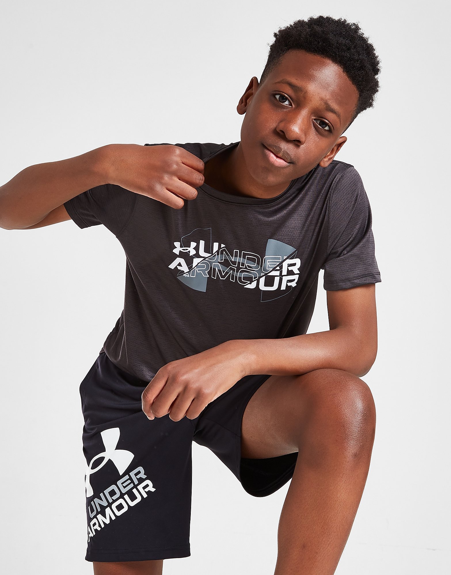 

Under Armour Vented Short Sleeve T-Shirt Junior - Black - Kids, Black